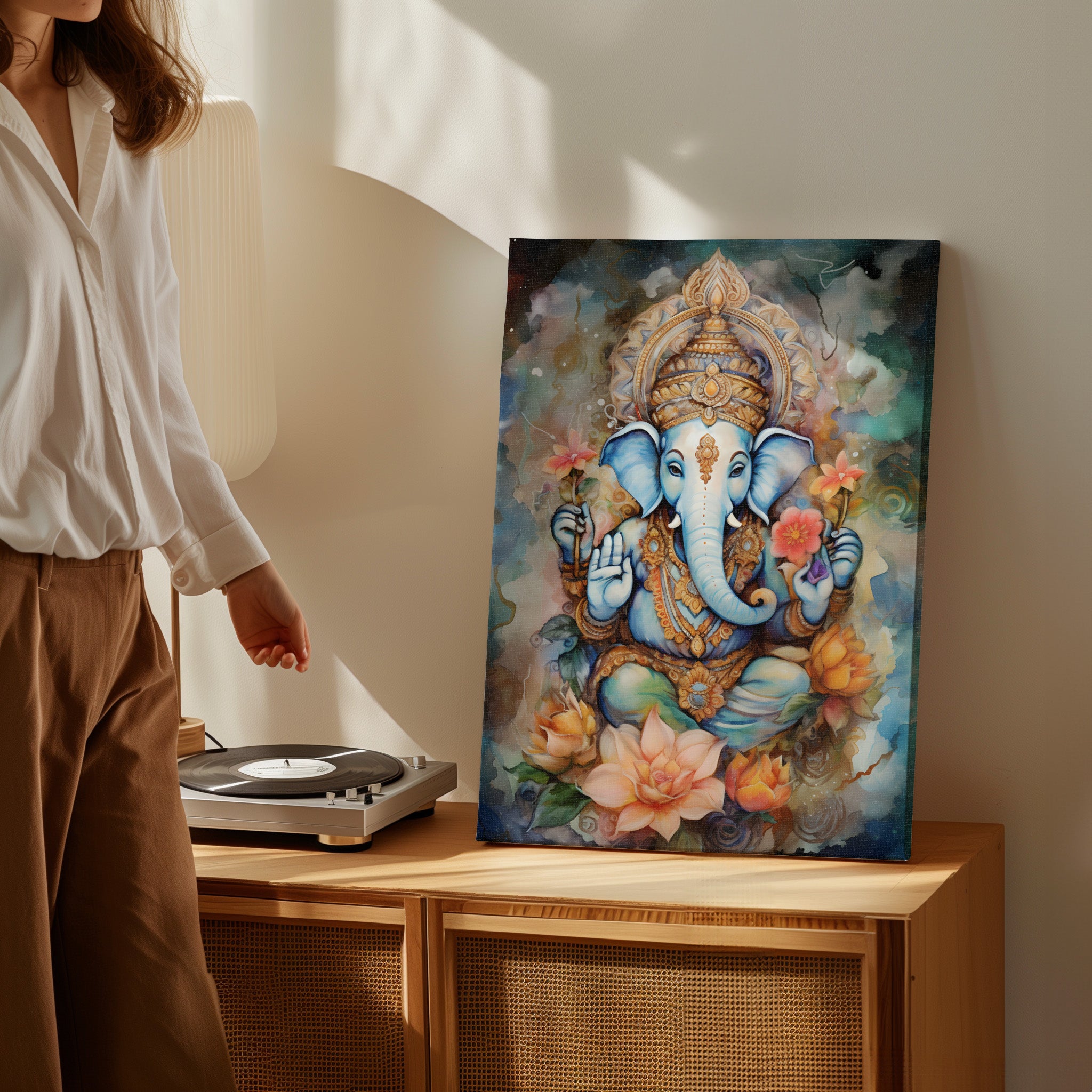 .75" Matte Canvas - Ganesha&