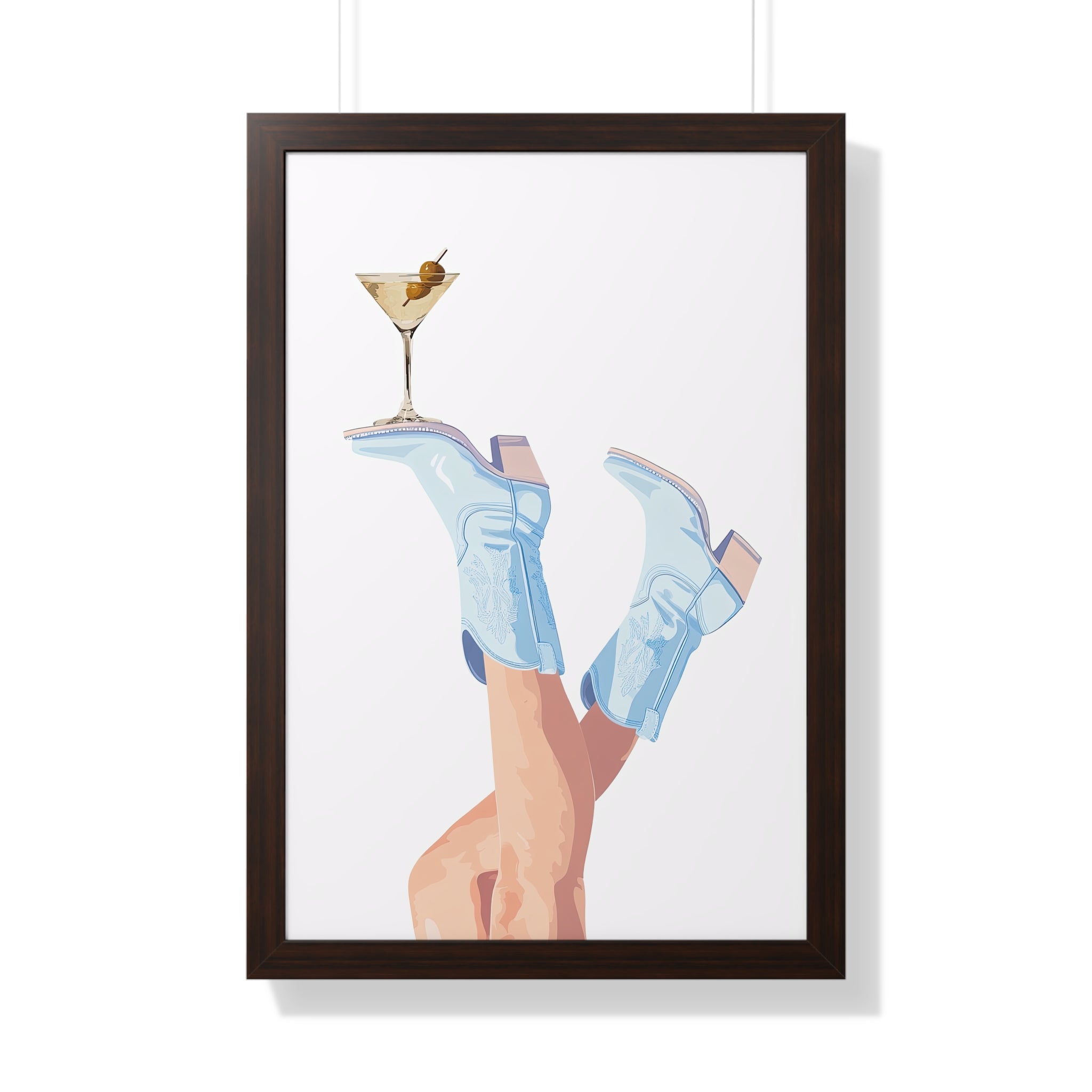 Framed Paper Print - Boots Up, Cheers Babe