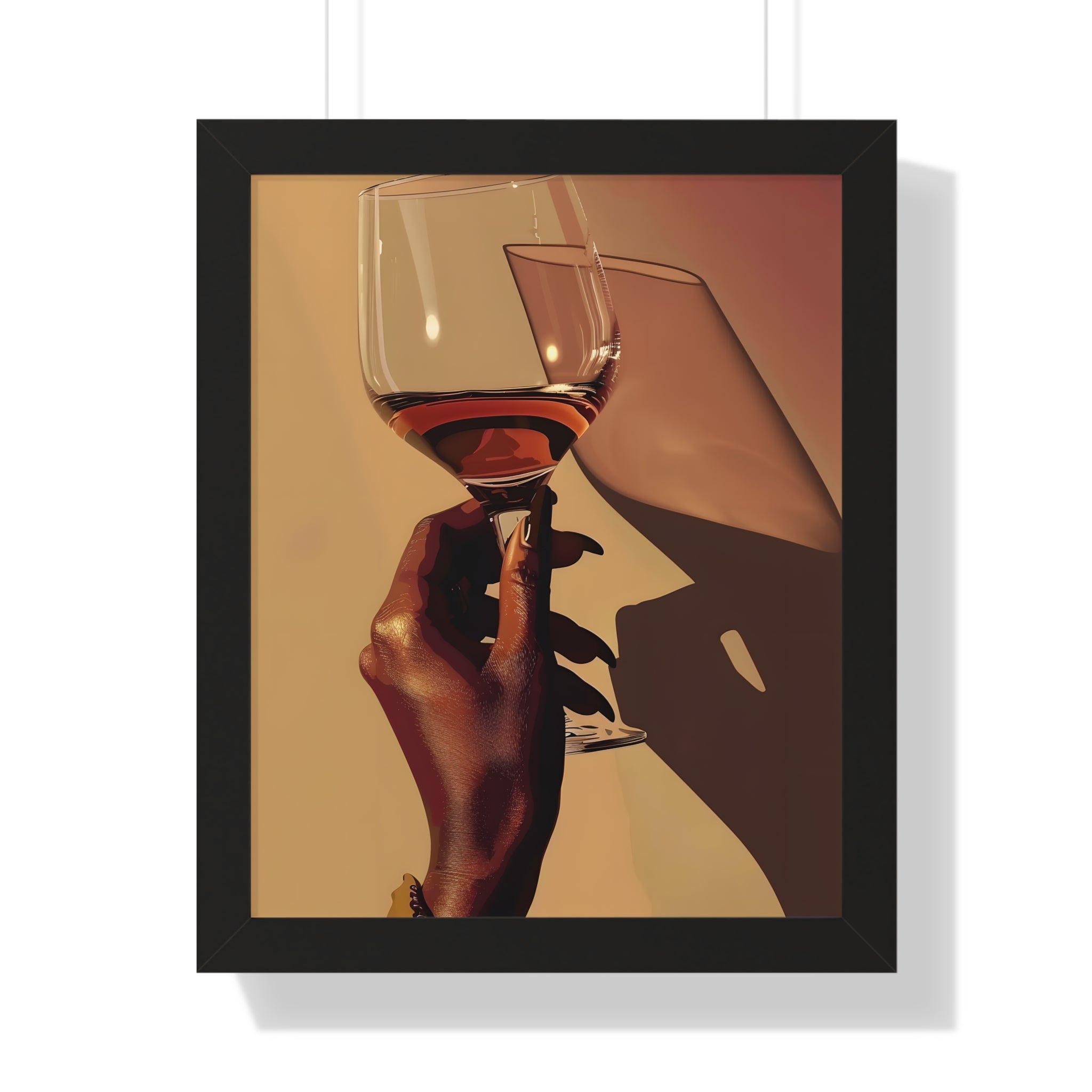 Framed Paper Print - Golden Hour Wine Toast