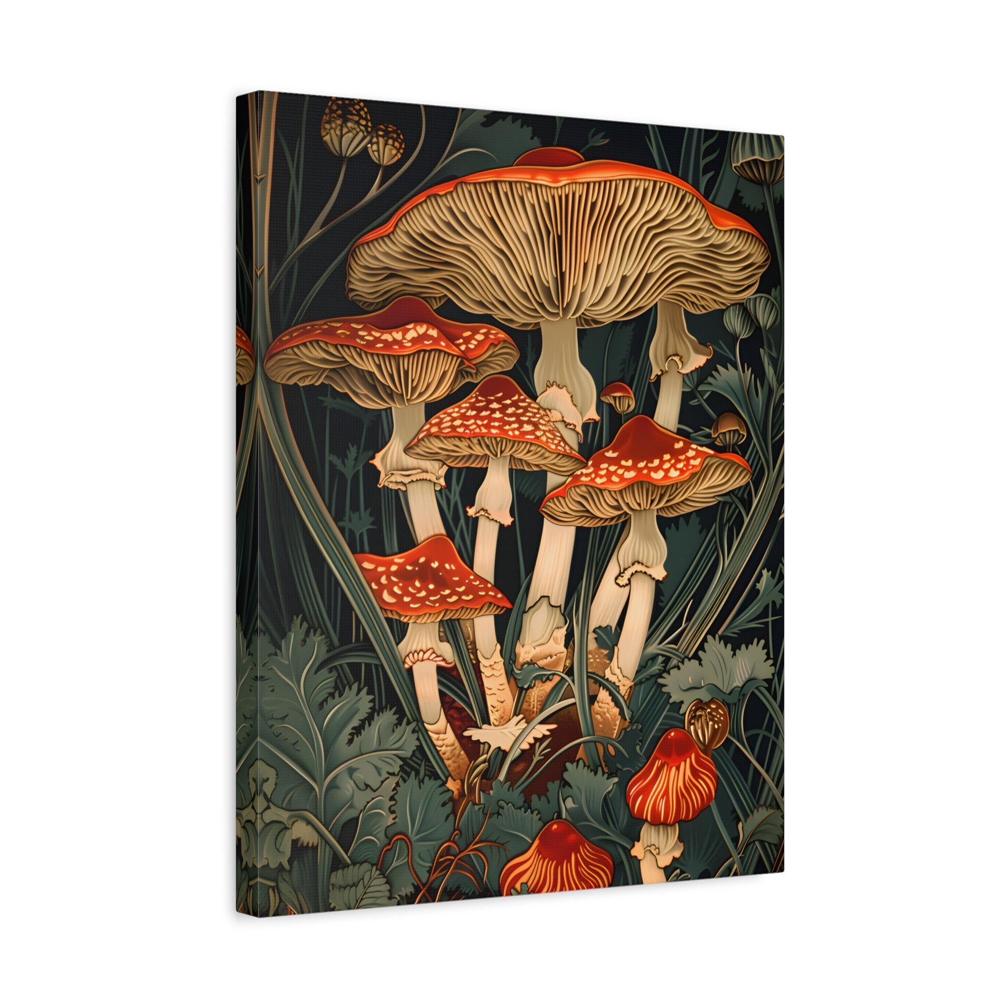 1.25" Matte Canvas - Woodland Mushrooms Revival