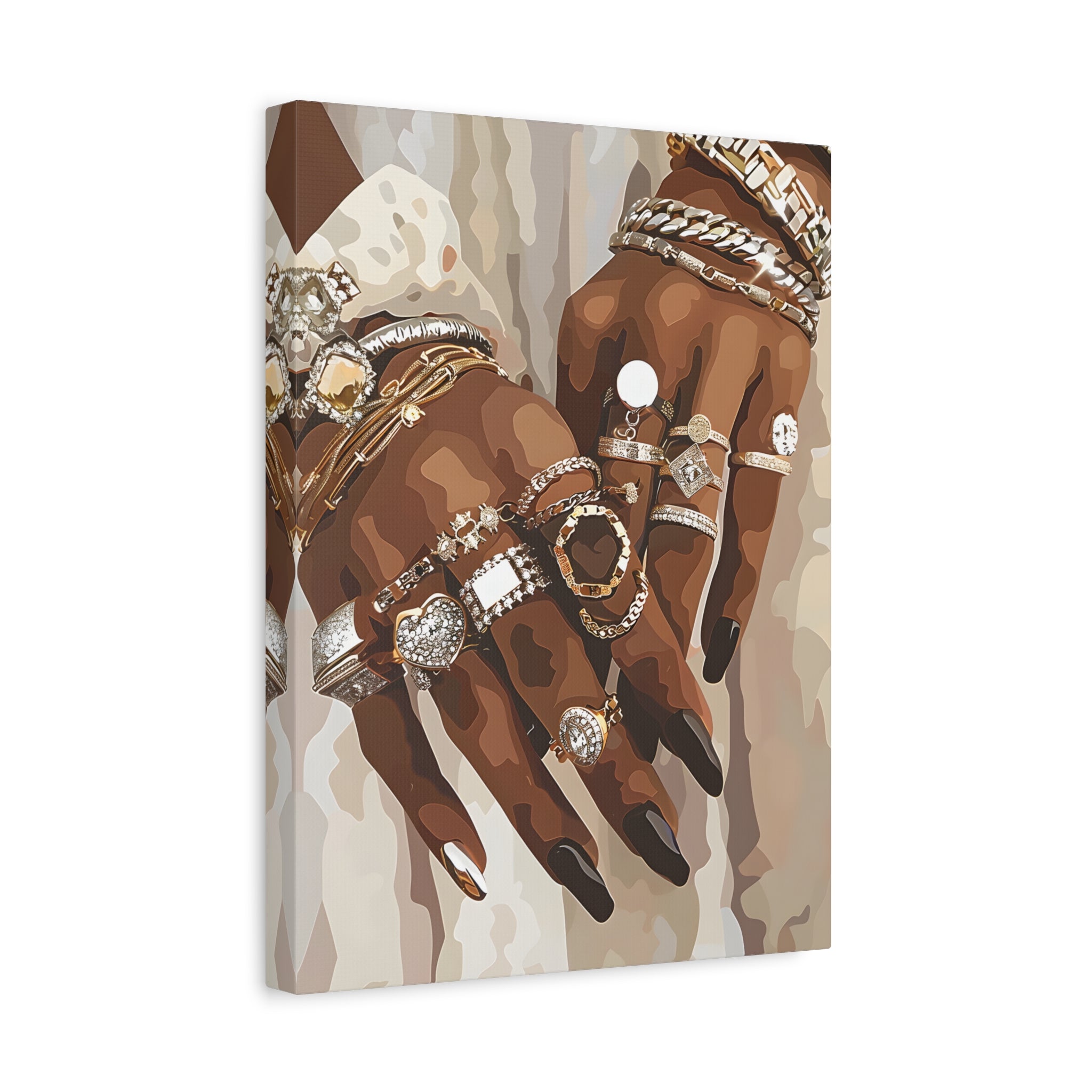 1.25" Matte Canvas - Layered Luxe Jewelry Hands