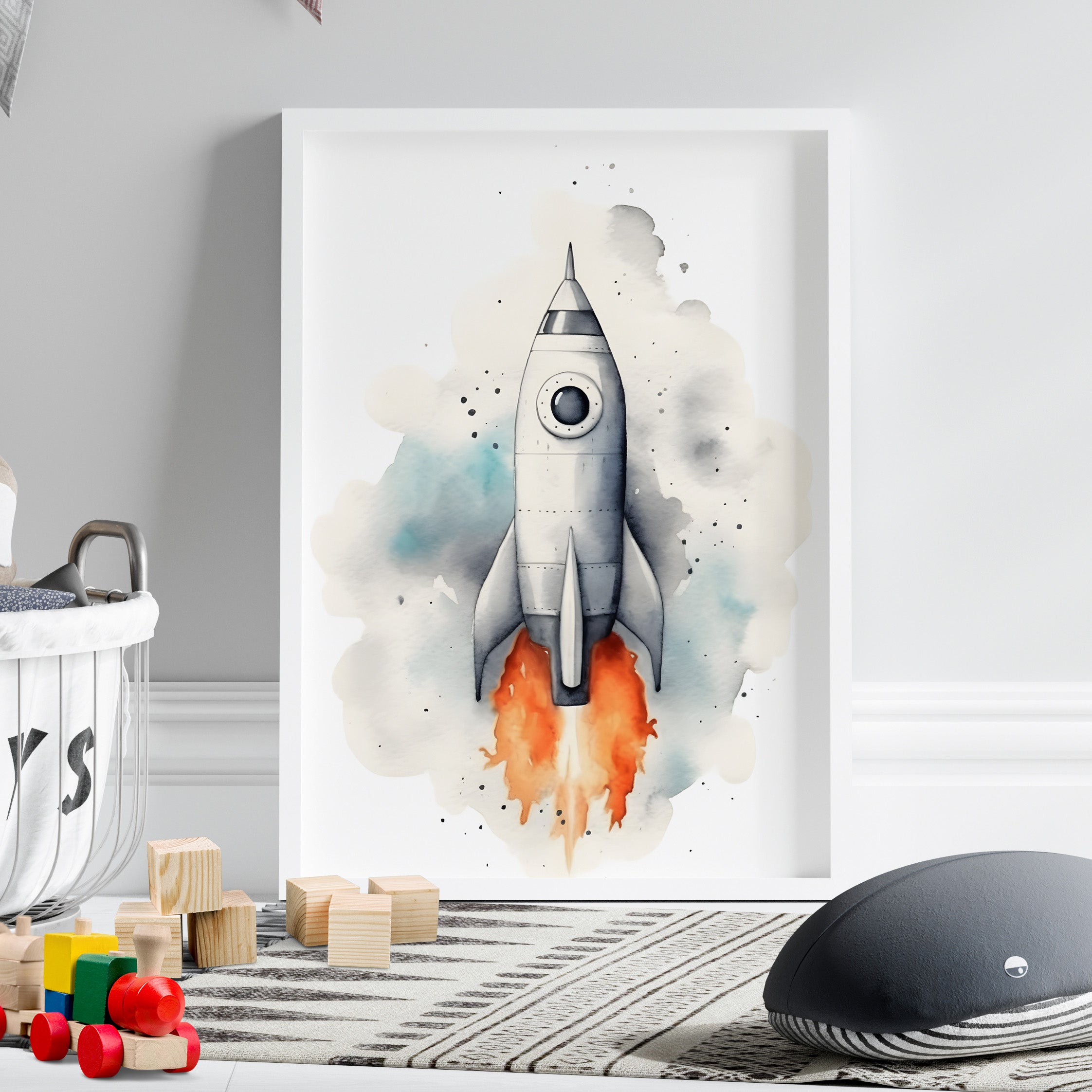 Framed Paper Print - Cosmic Liftoff Dreams