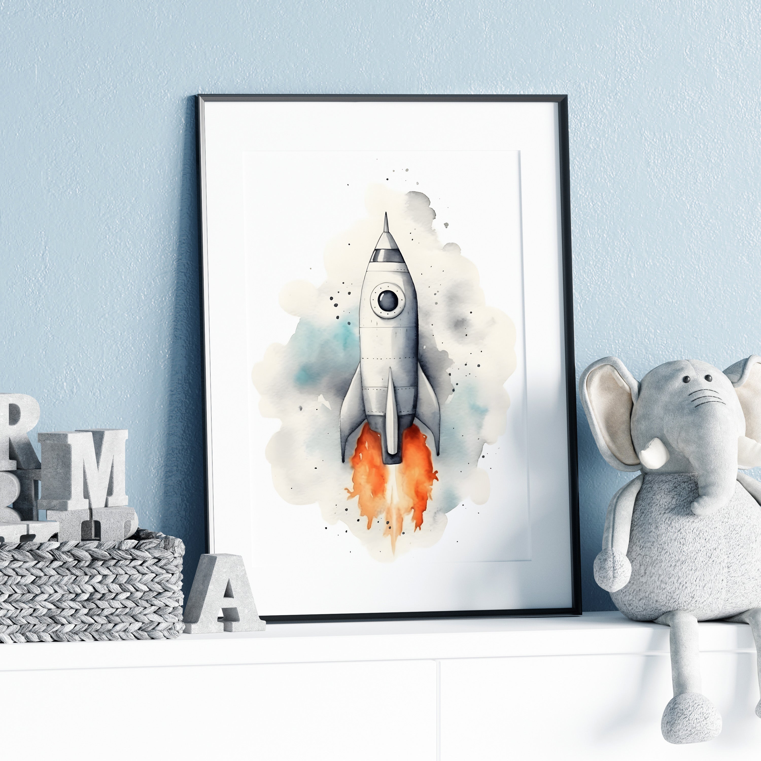 Framed Paper Print - Cosmic Liftoff Dreams