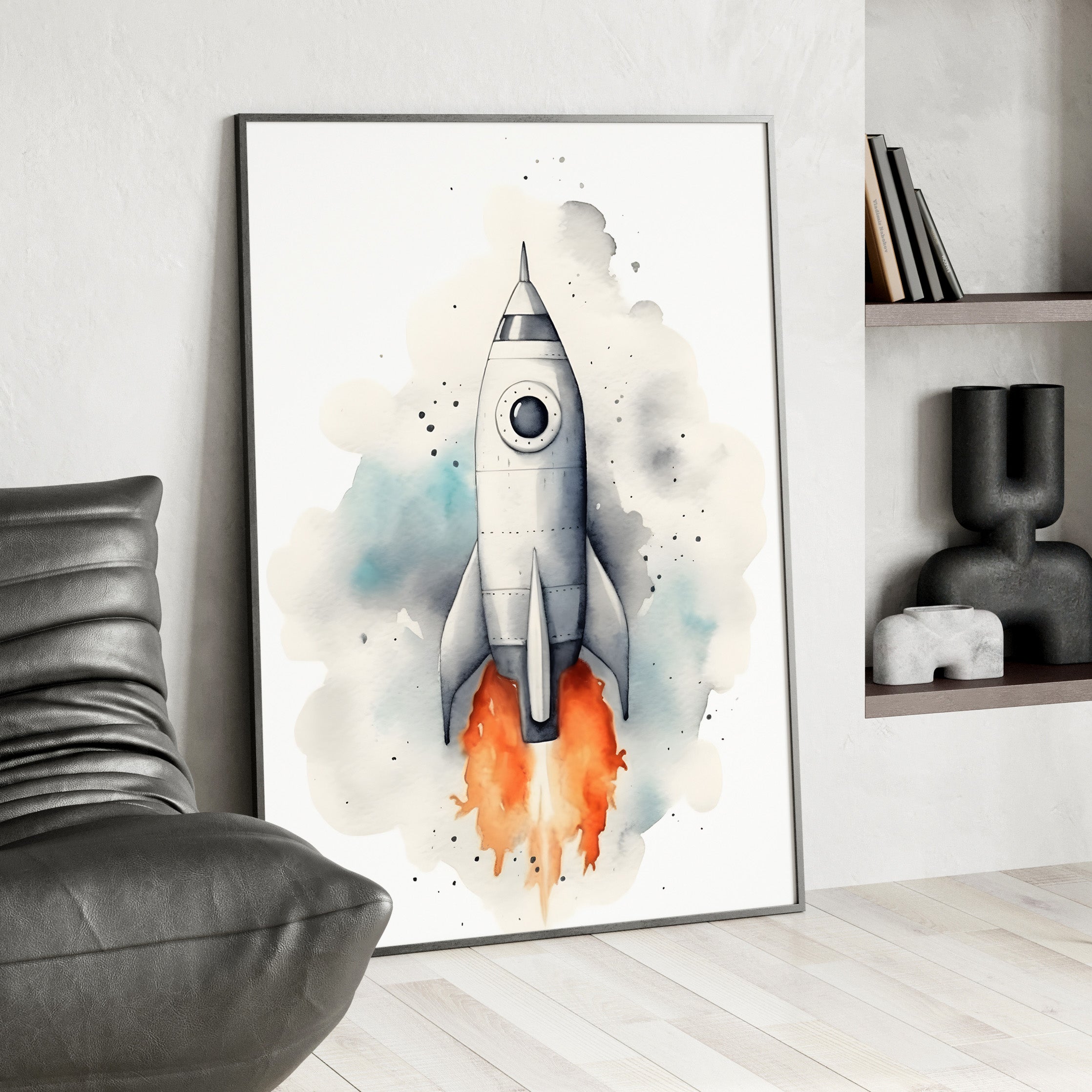 Framed Paper Print - Cosmic Liftoff Dreams