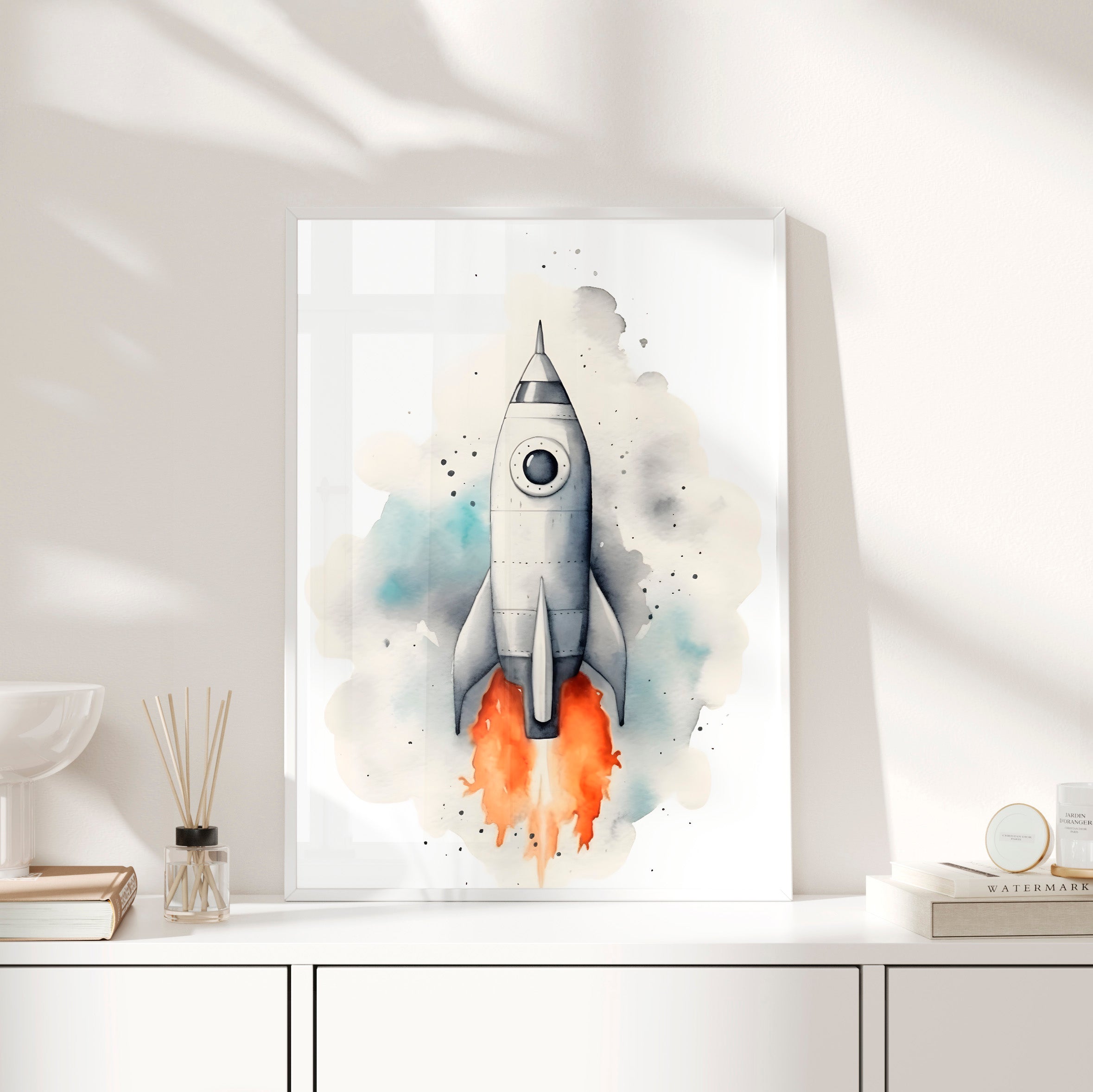Framed Paper Print - Cosmic Liftoff Dreams