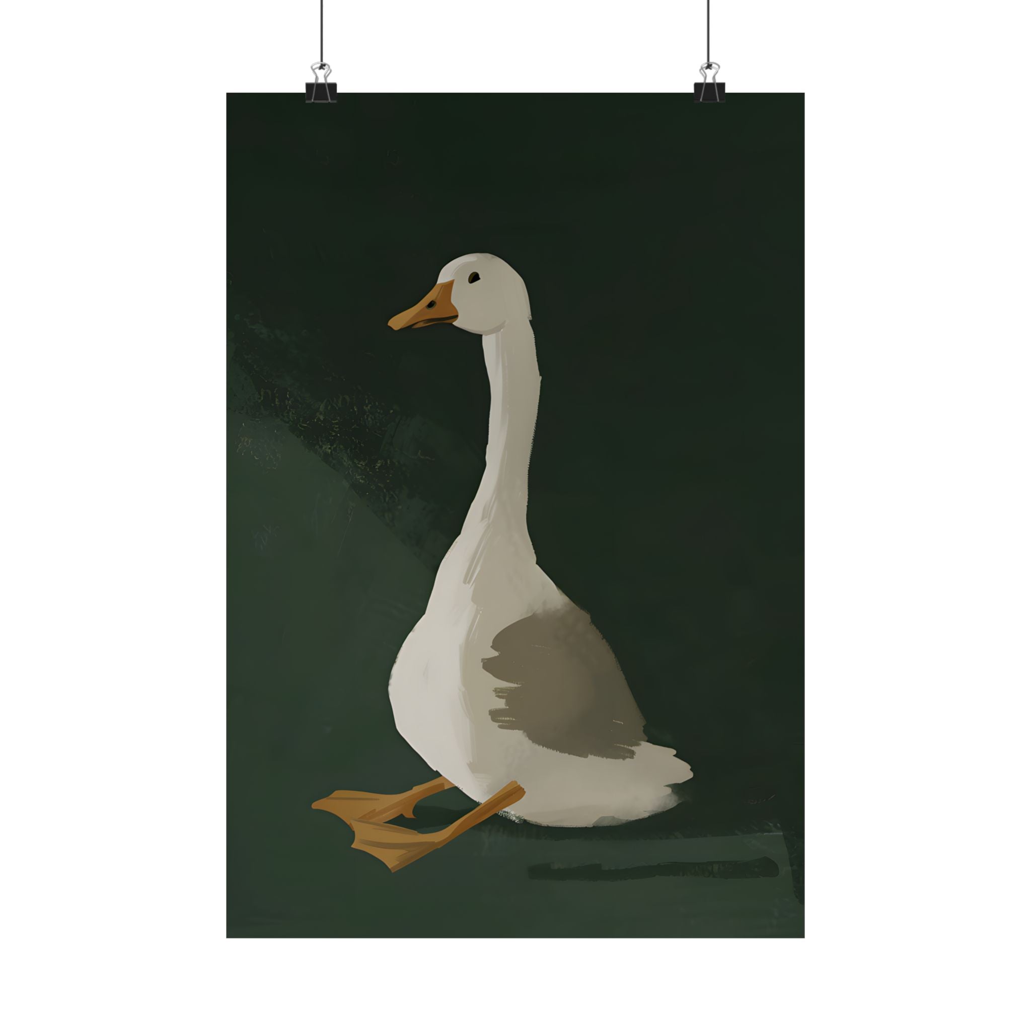 Sitting Goose in Spotlight