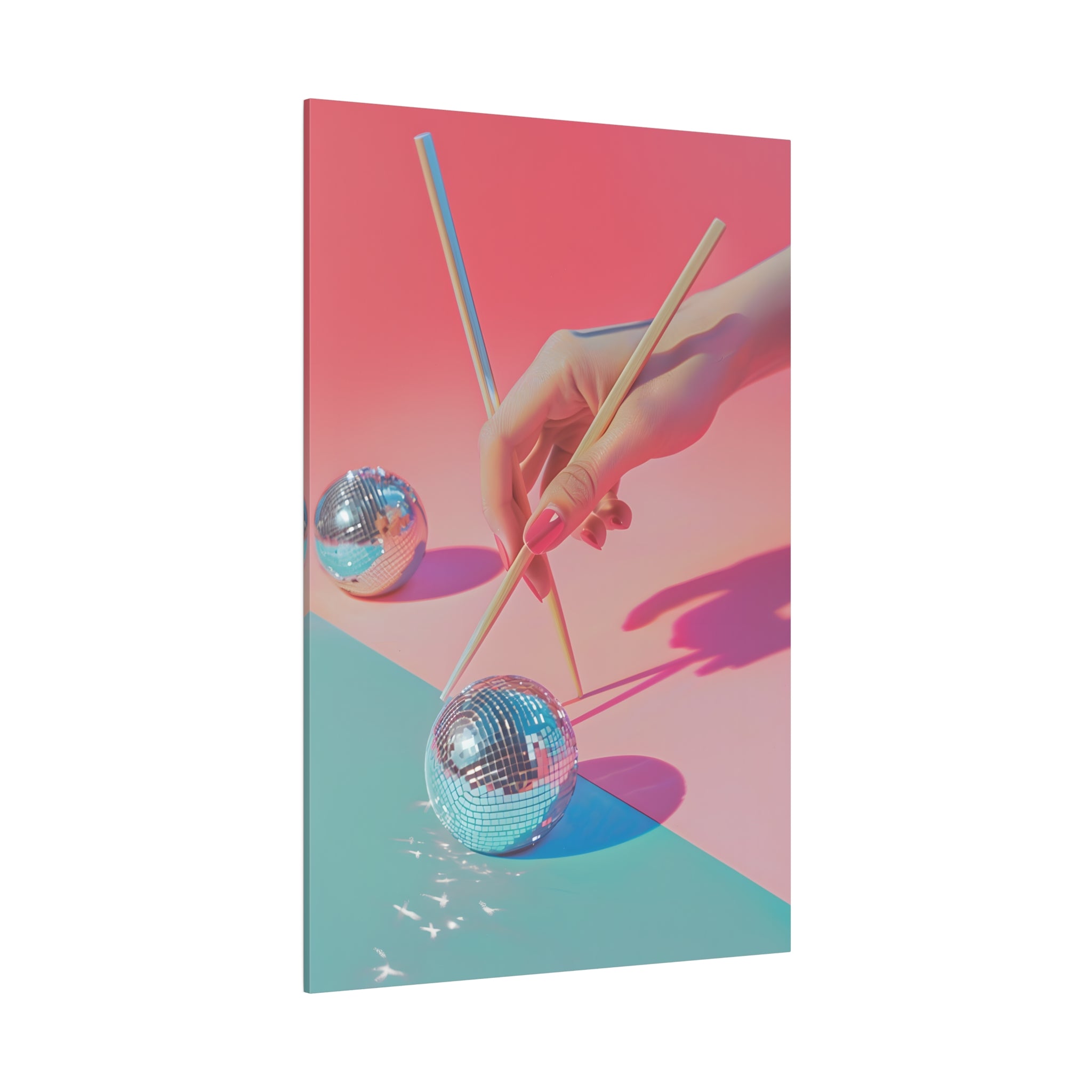 .75" Matte Canvas - Disco Chopsticks Delight
