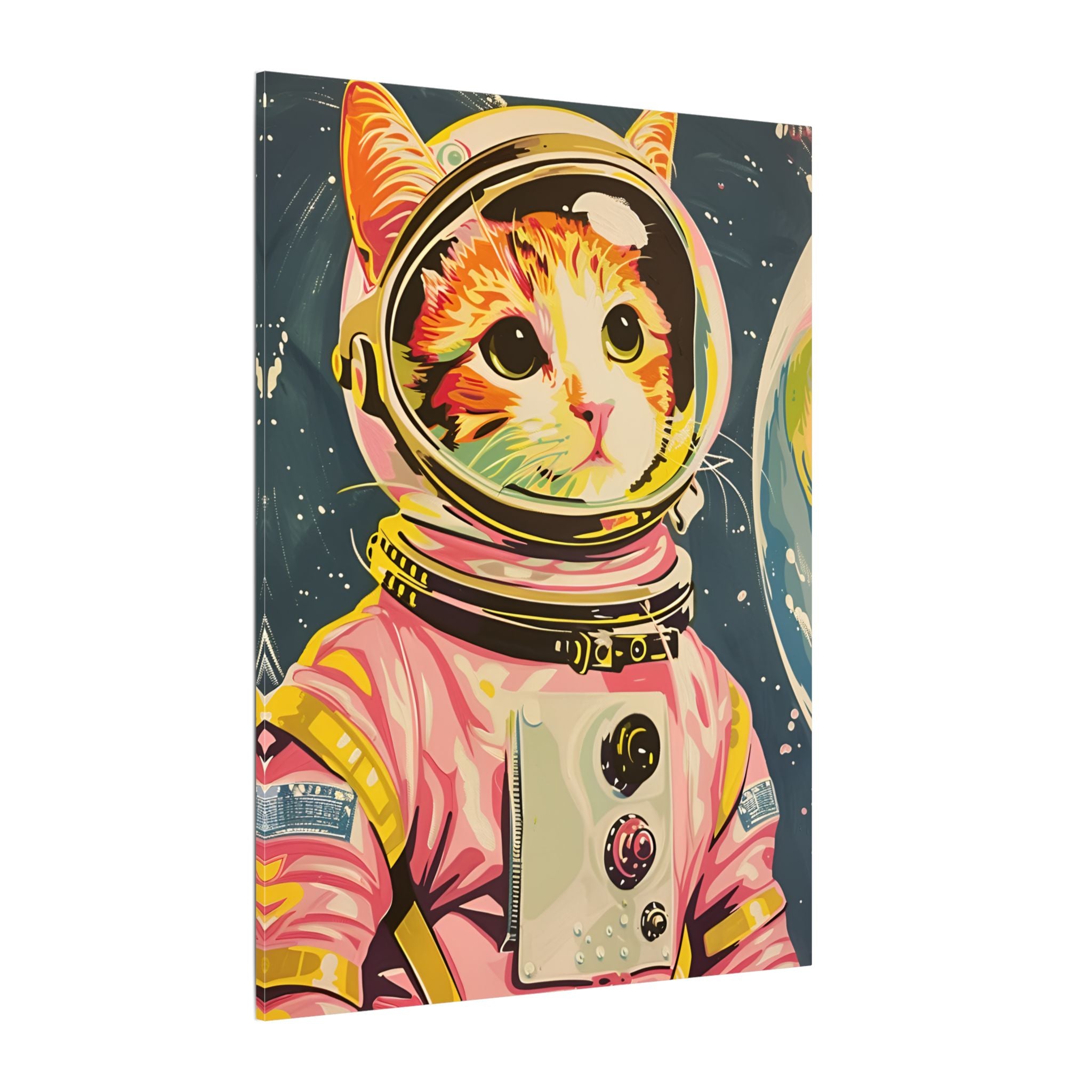 .75" Matte Canvas - Catstronaut Pink Mission