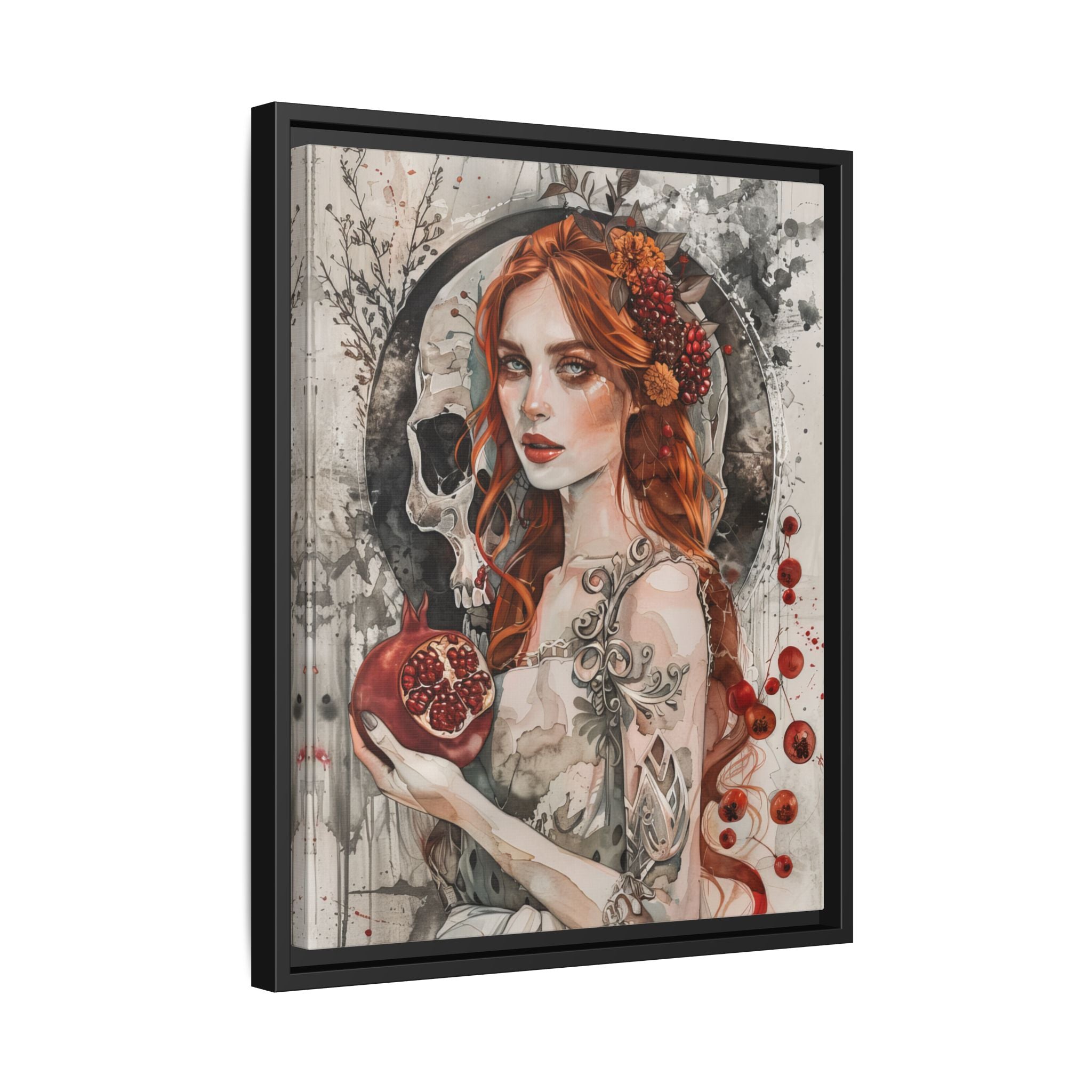 Framed Canvas - Persephone’s Pomegranate Curse