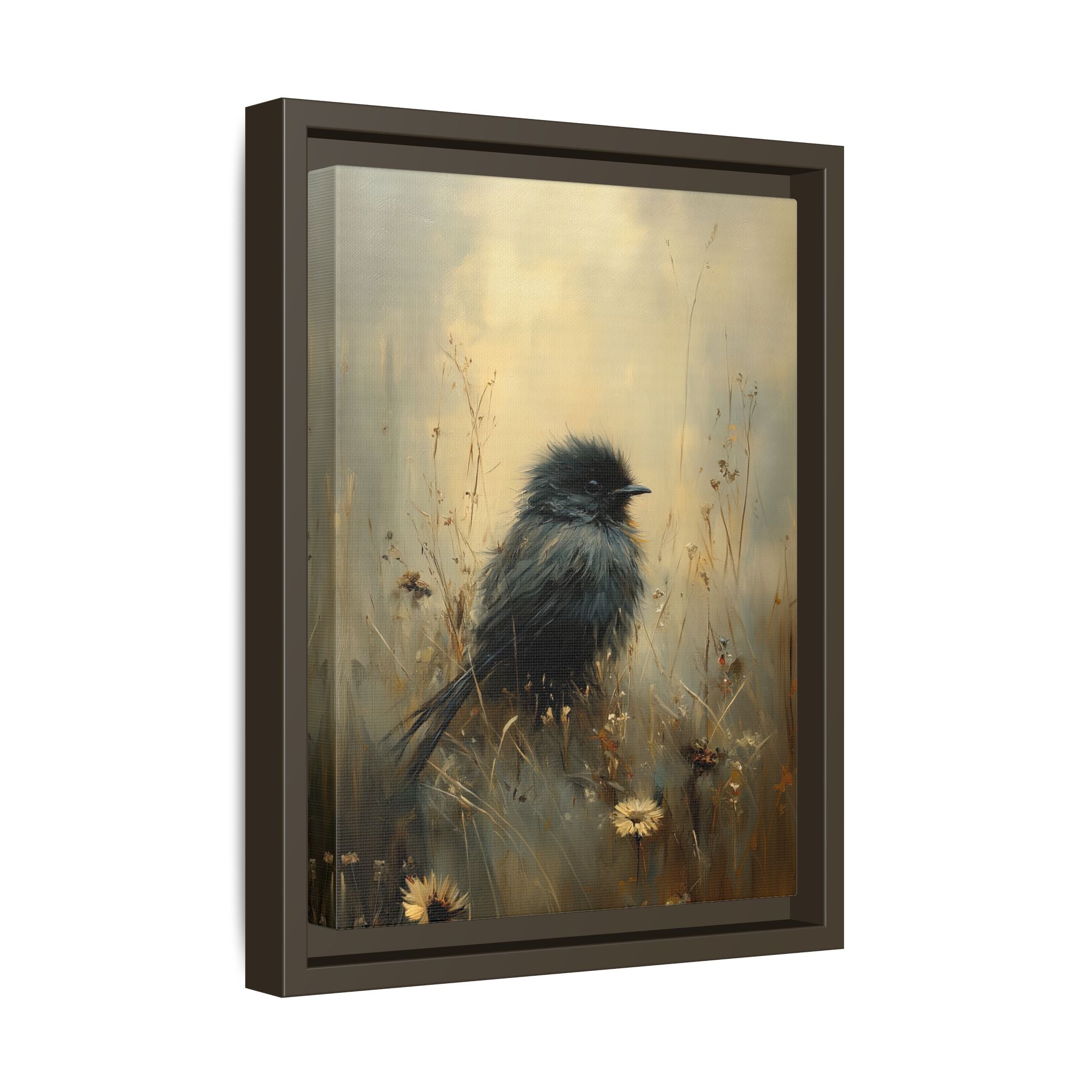 Framed Canvas - Golden Meadow Bird