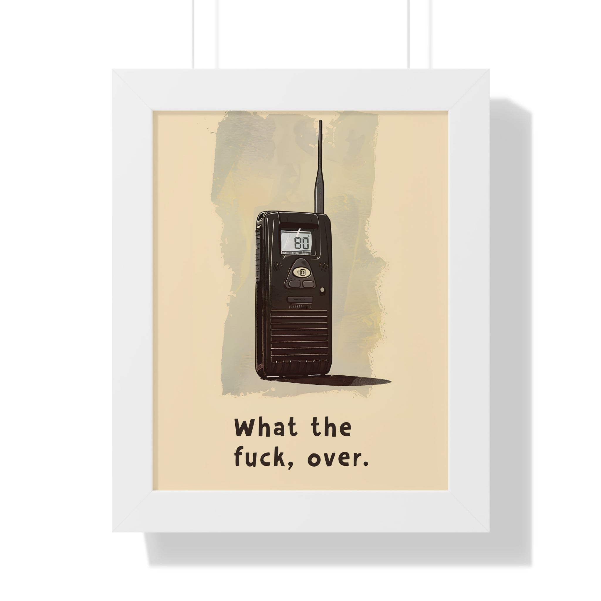 Framed Paper Print - Walkie Talkie WTF Moment