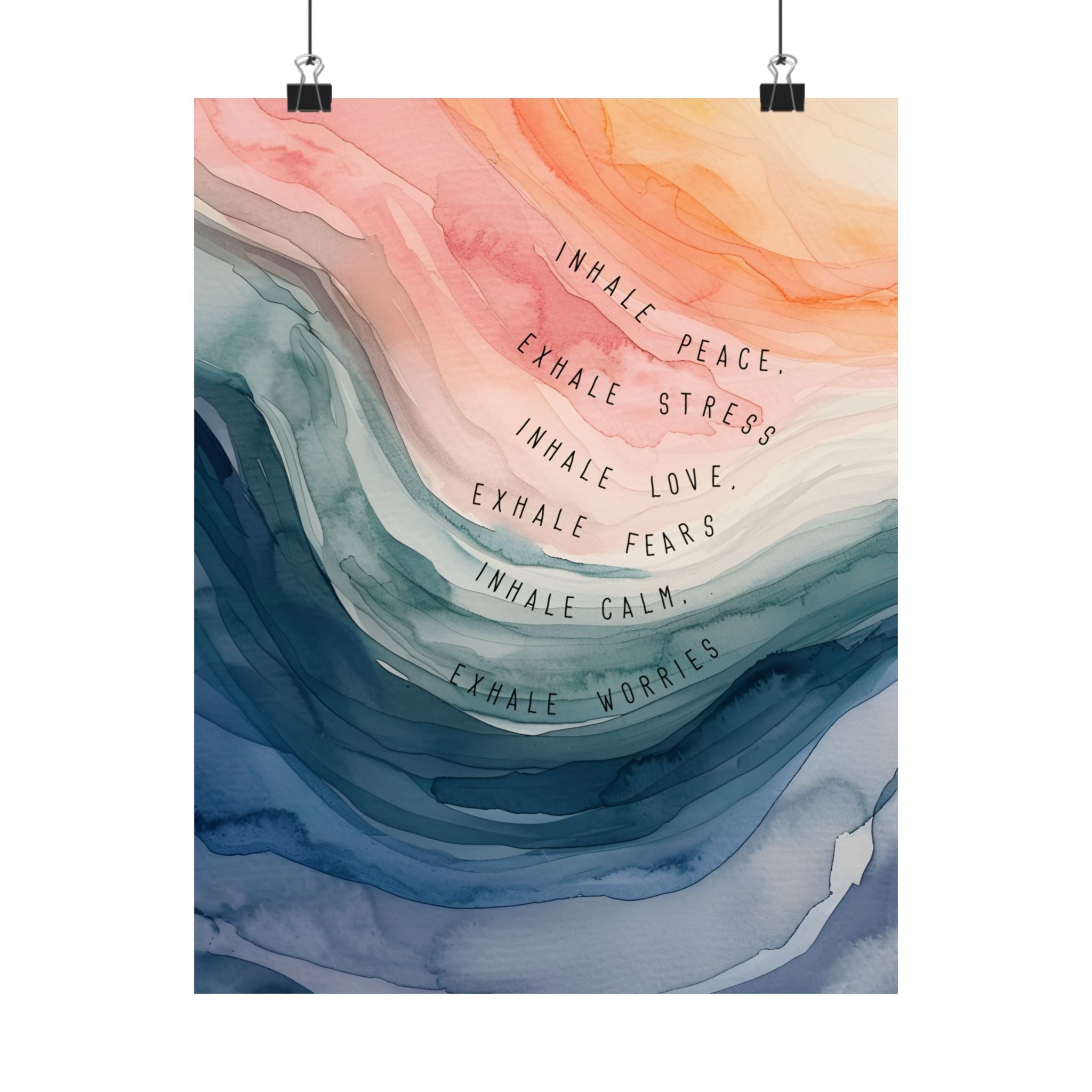 Inhale Exhale Watercolor Calm