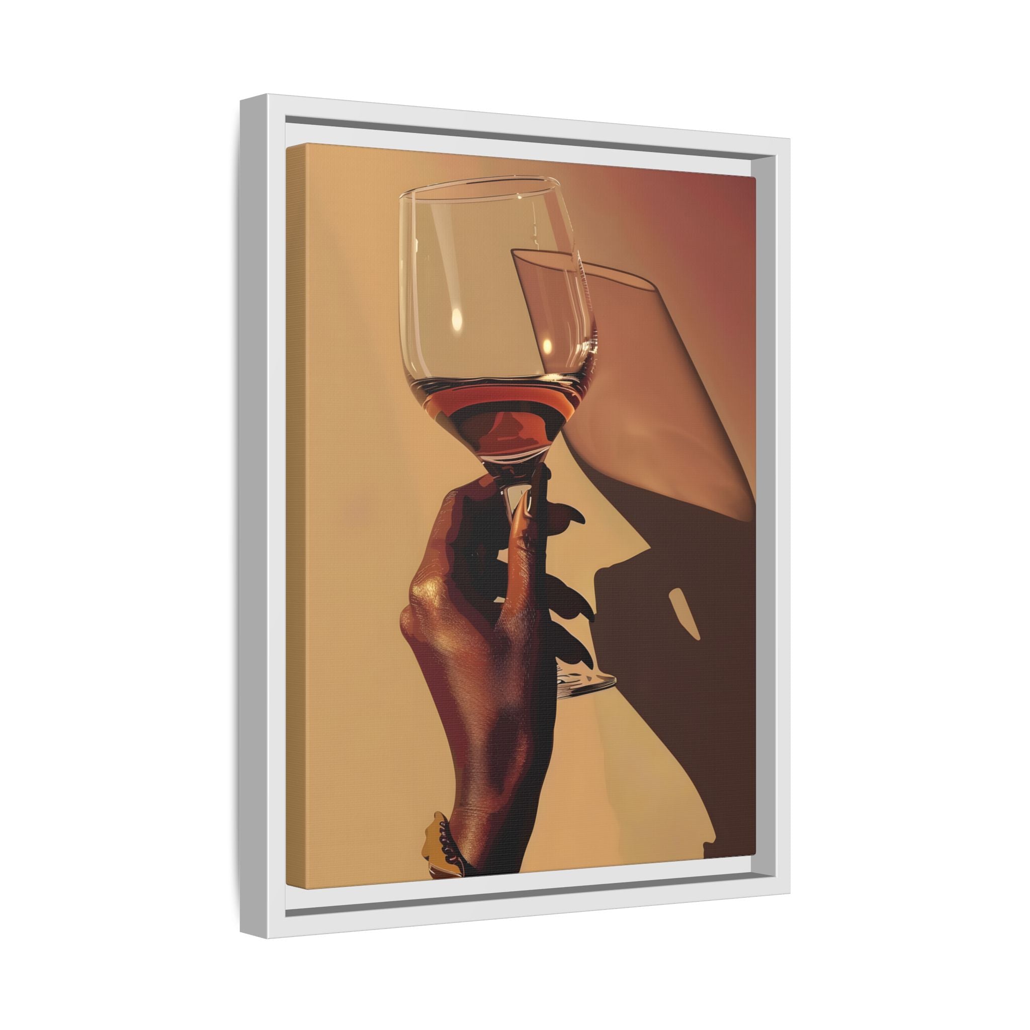Framed Canvas - Golden Hour Wine Toast