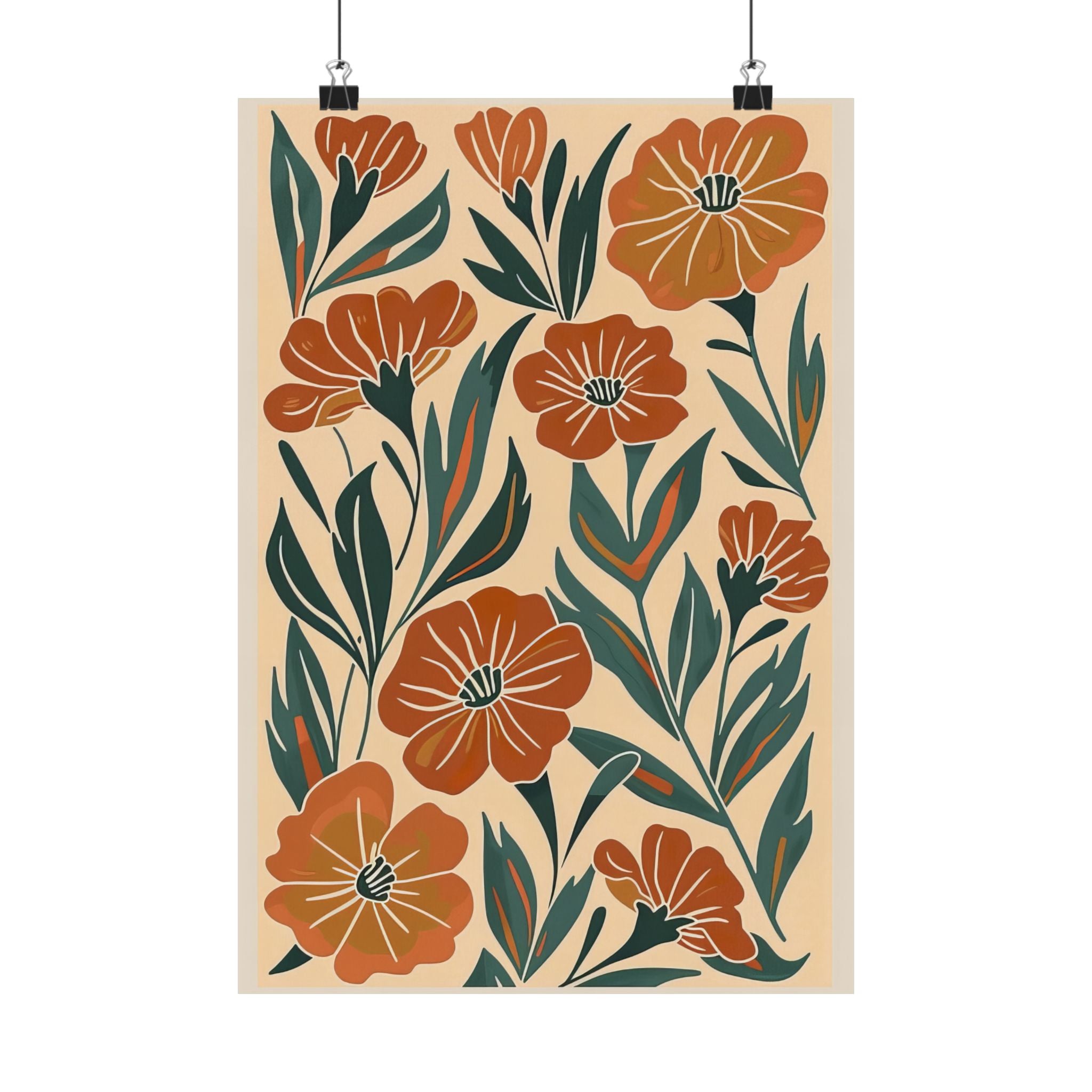 Burnt Orange Boho Blossoms