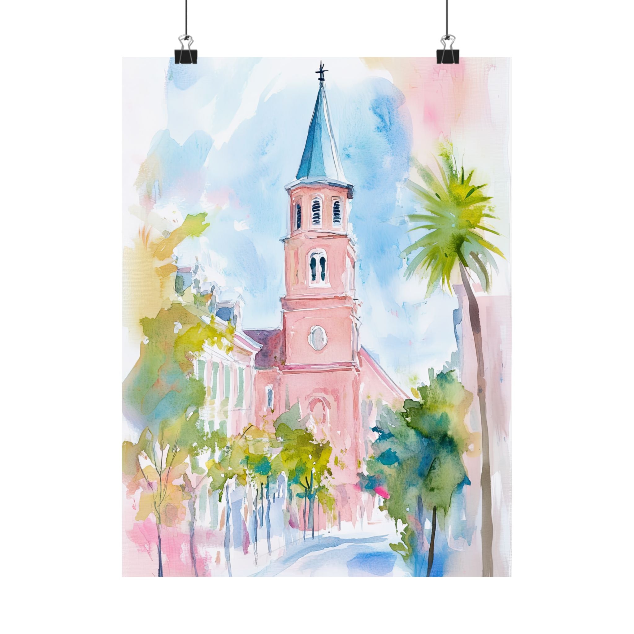 Charleston Steeple in Pastel Haze