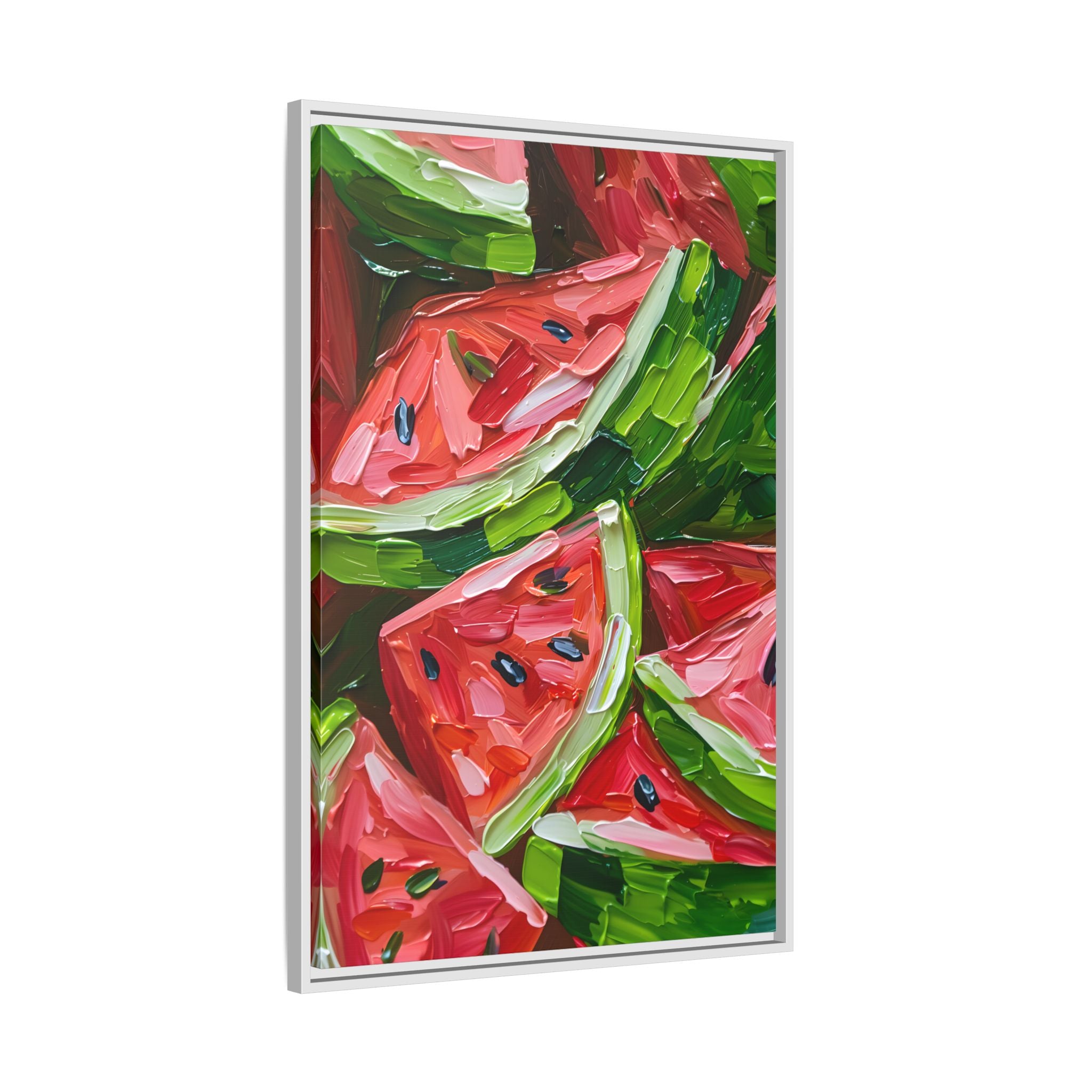 Framed Canvas - Juicy Watermelon Slices