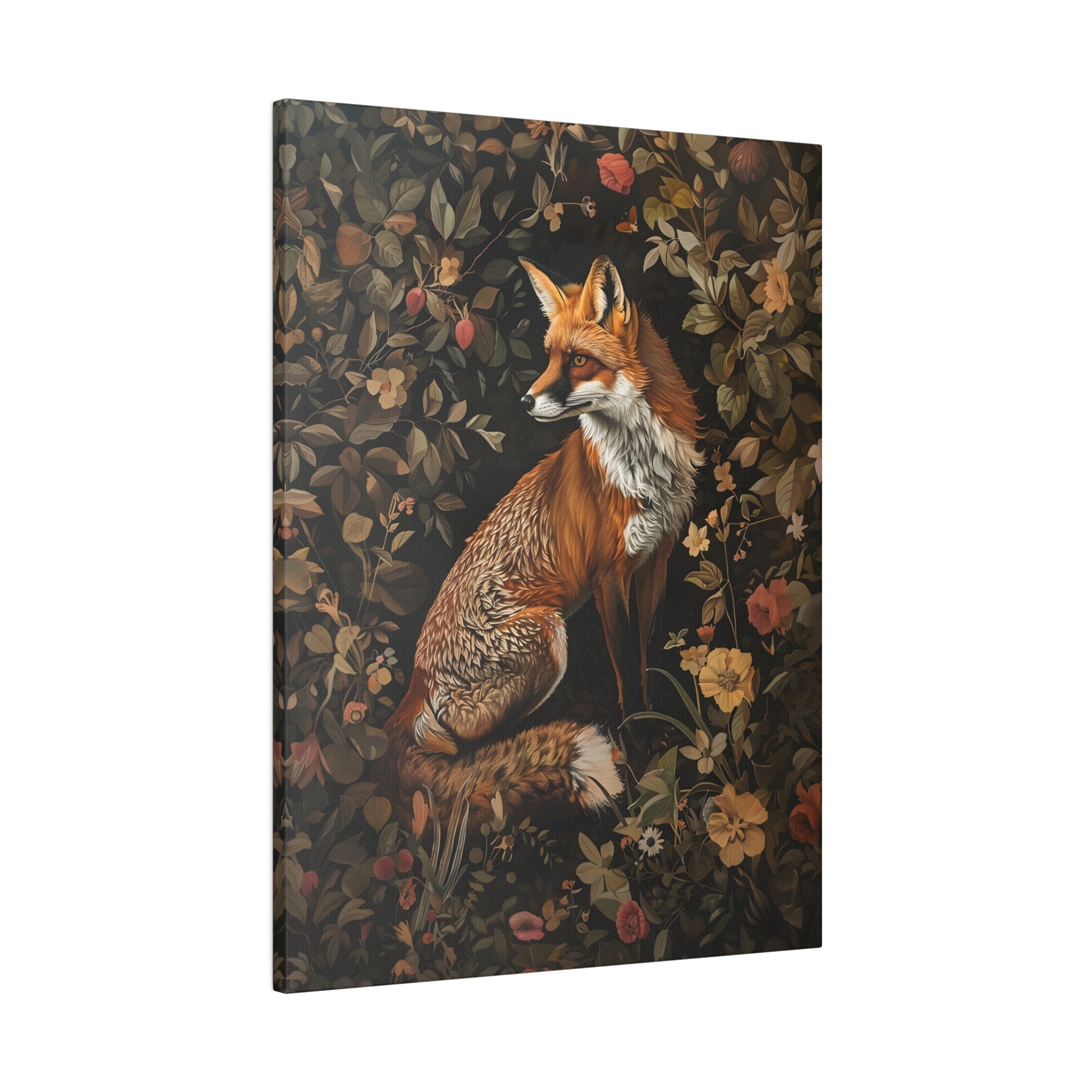 .75" Matte Canvas - Foxy Floral Fauna Fusion