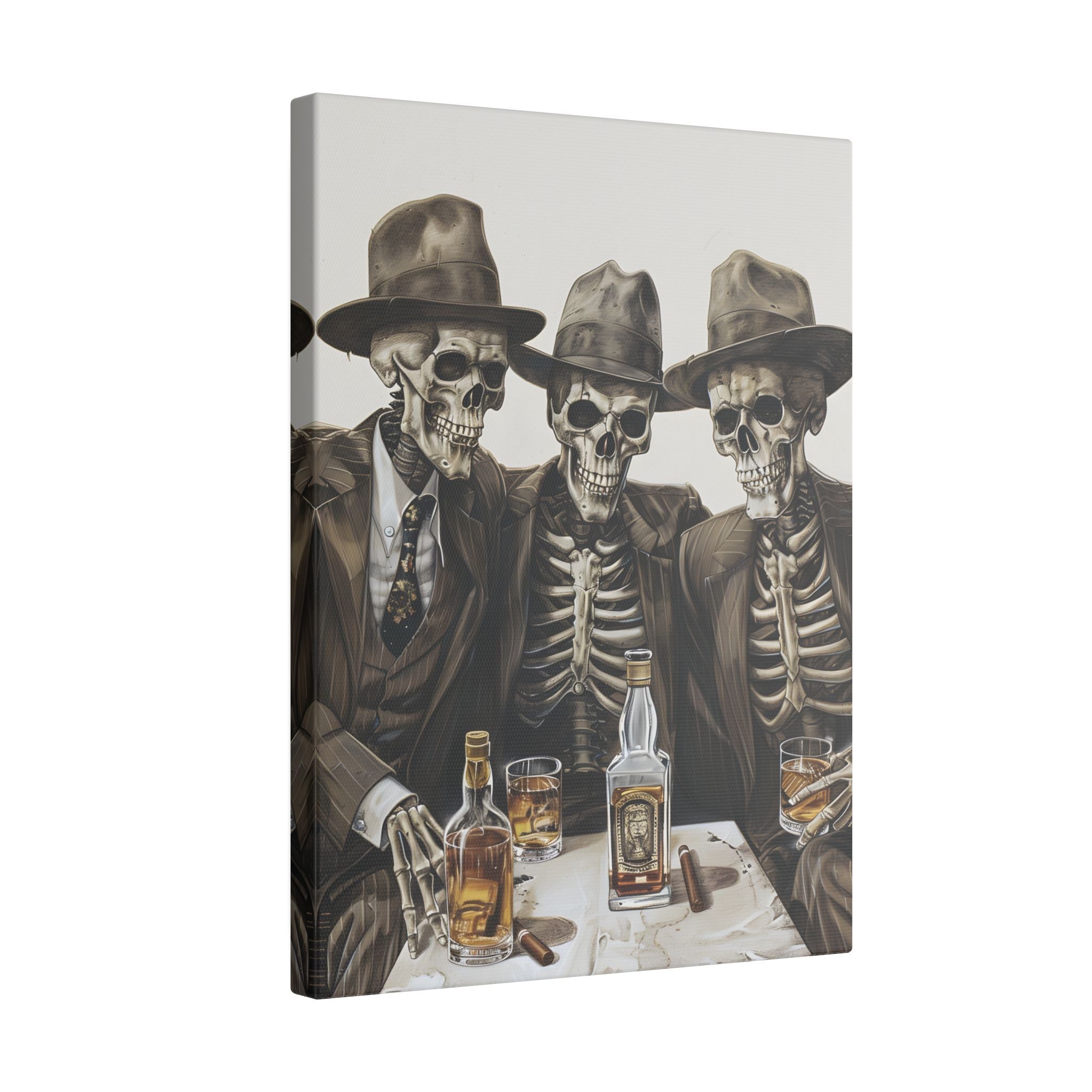 .75" Matte Canvas - Skeleton Whiskey Gentlemen