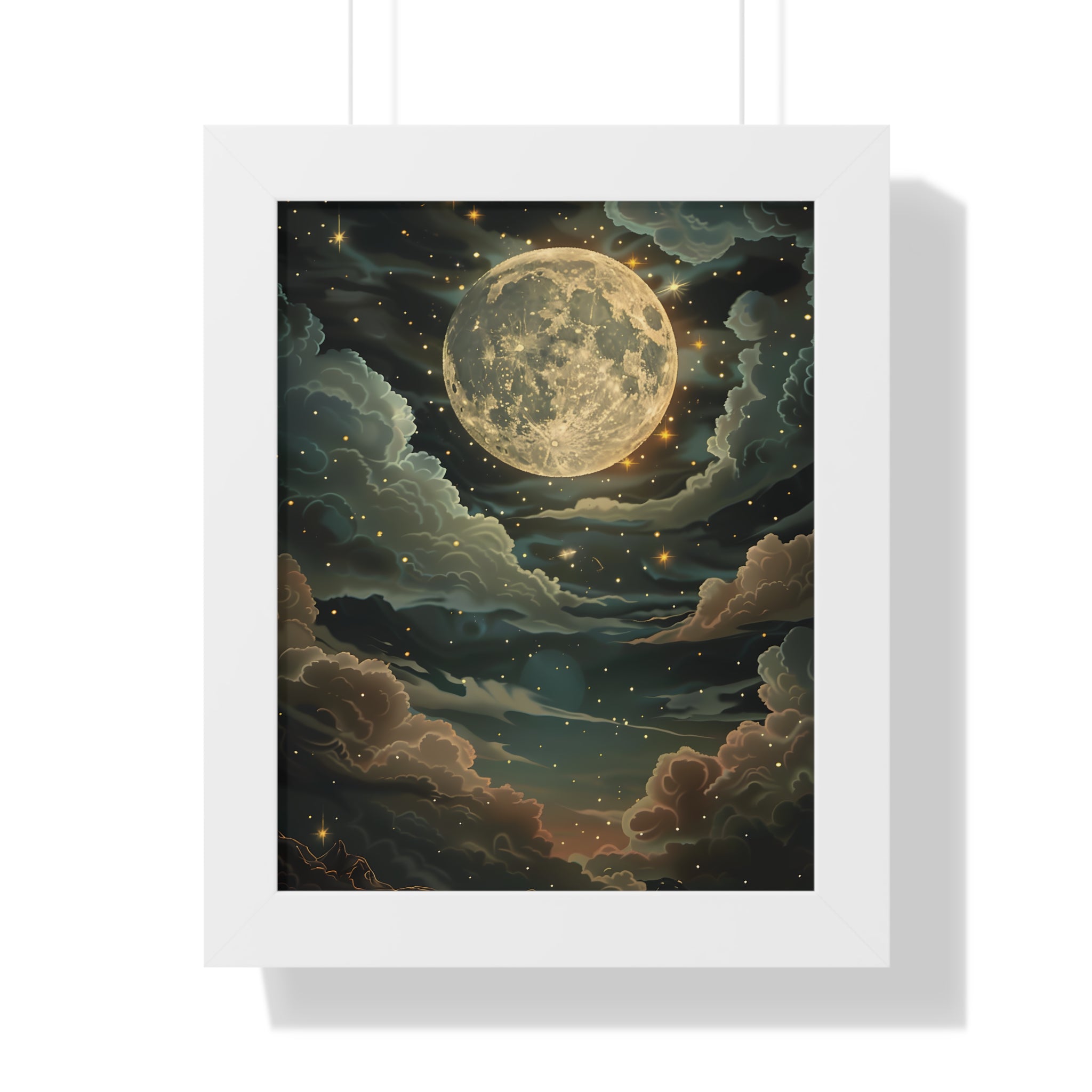 Framed Paper Print - Enchanting Lunar Glow