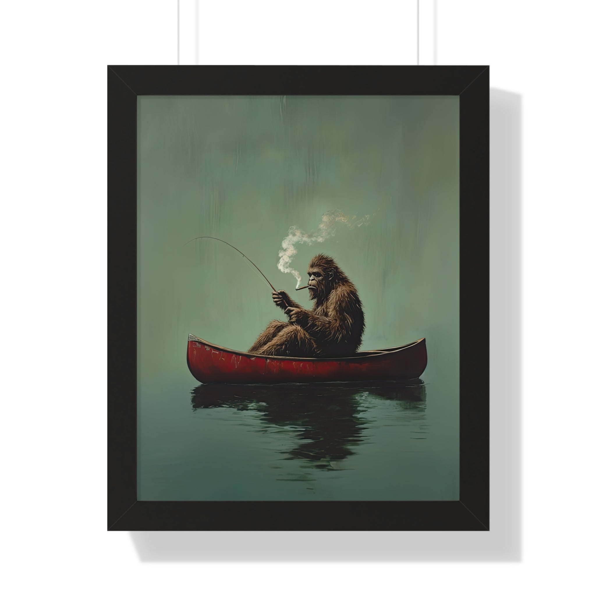 Framed Paper Print - Bigfoot Canoe Adventure