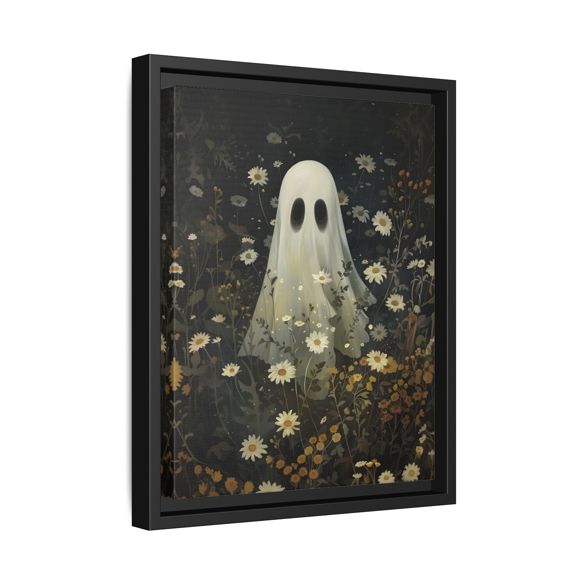 Framed Canvas - Daisy Meadow Ghost