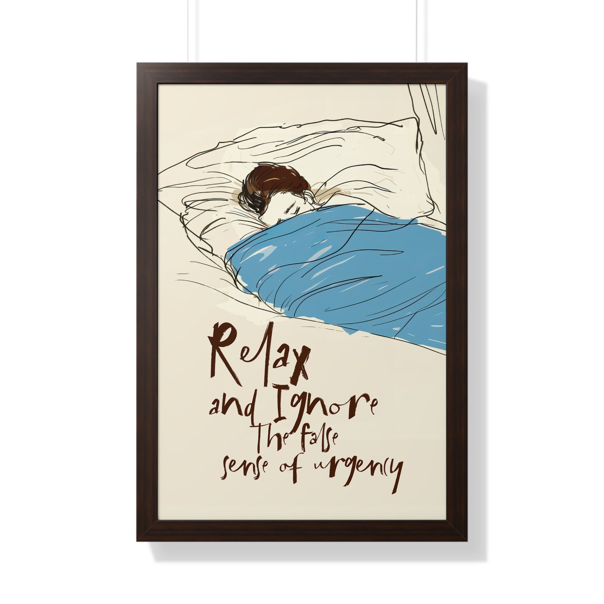 Framed Paper Print - Ignore the Urgency Quote