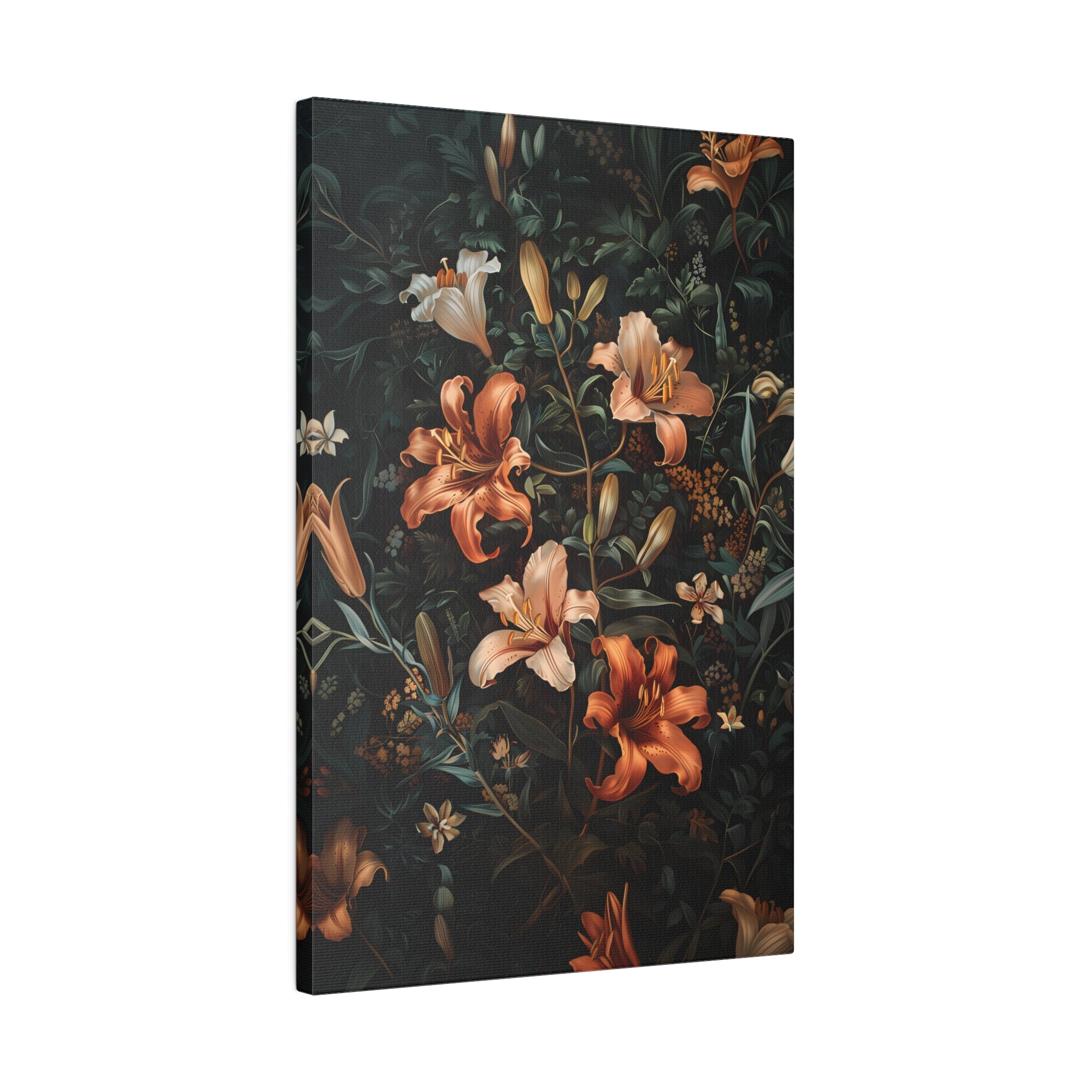 .75" Matte Canvas - Elegant Blooming Lilies