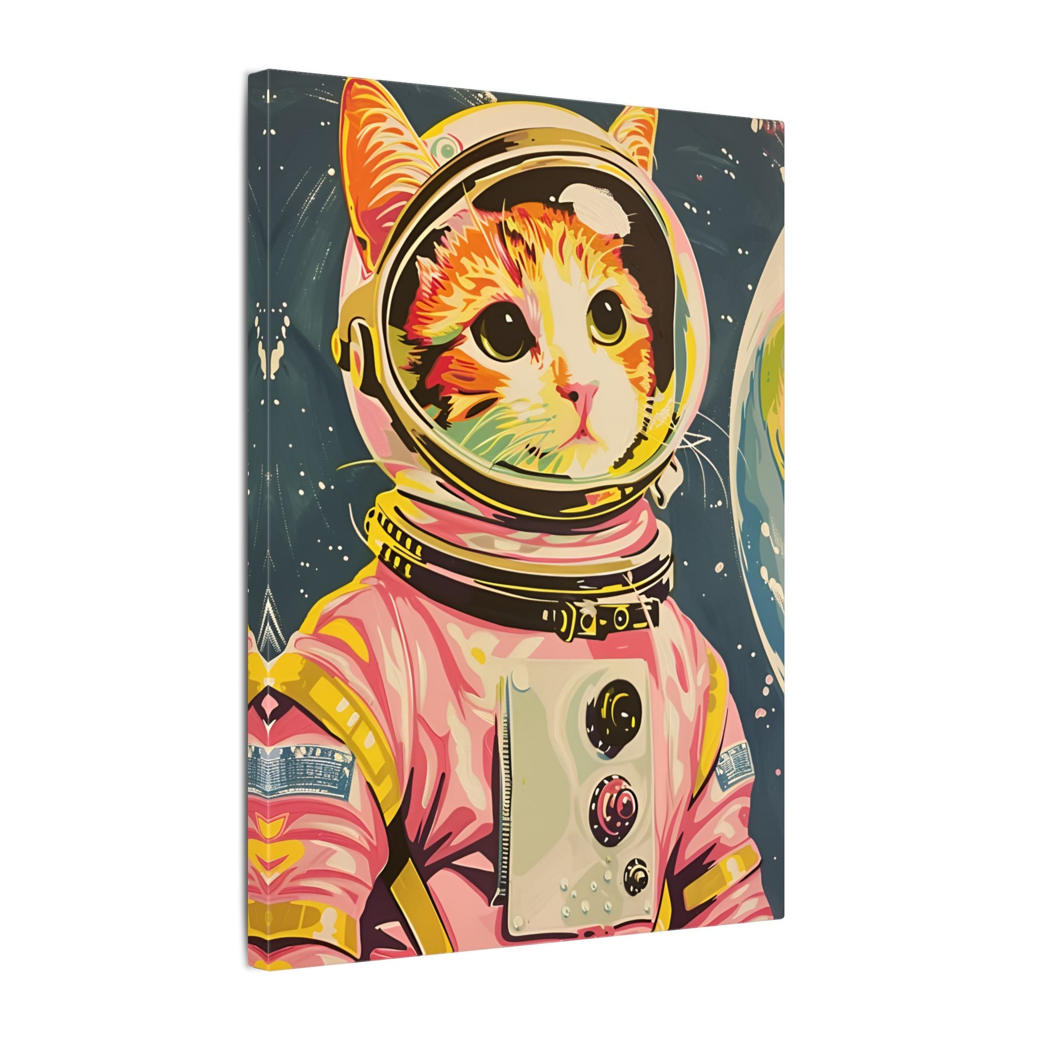 .75" Matte Canvas - Catstronaut Pink Mission