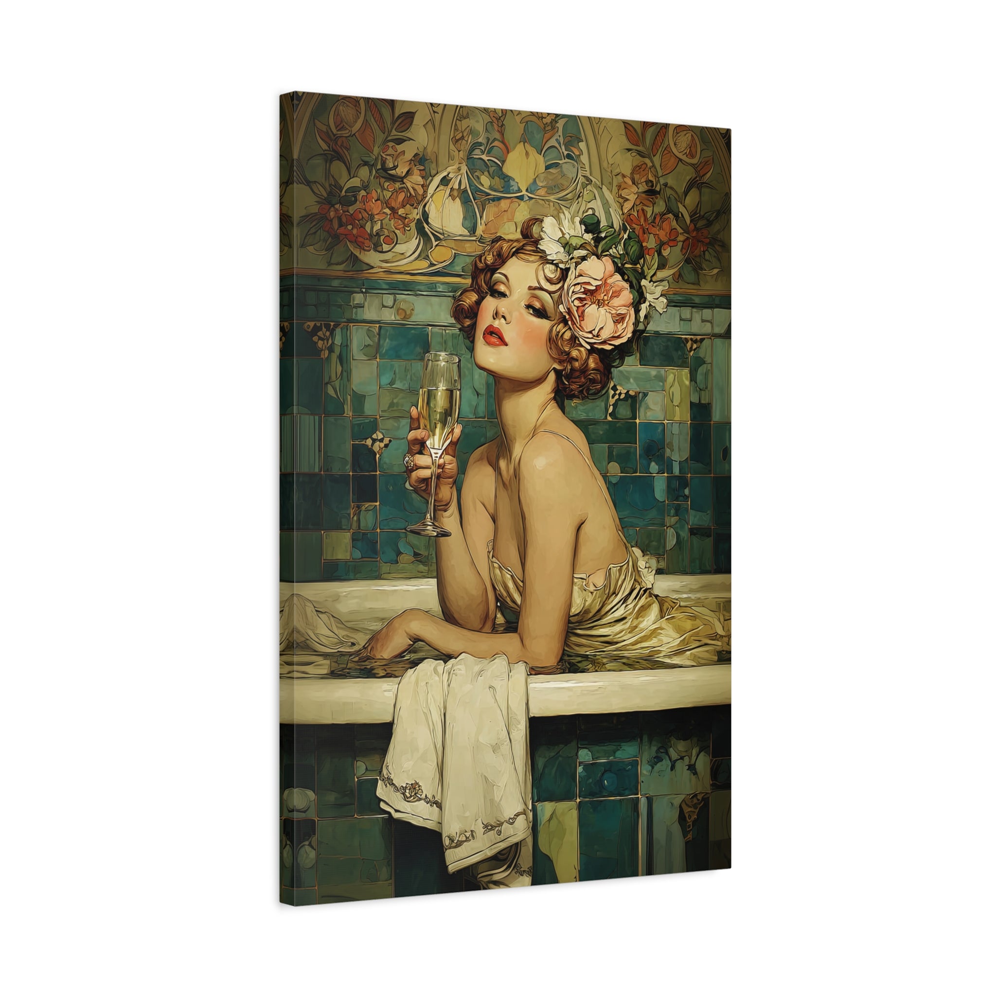 1.25" Matte Canvas - Champagne Bathtub Coquette