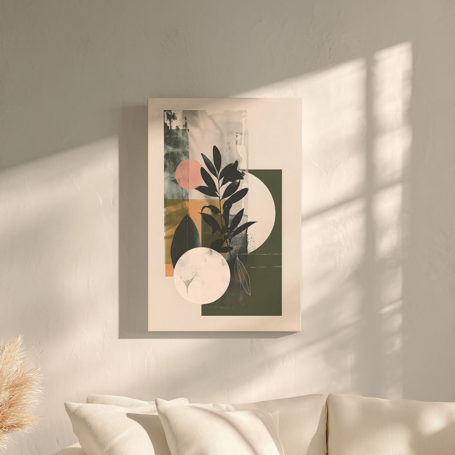 .75" Matte Canvas - Earthy Geometric Botanicals