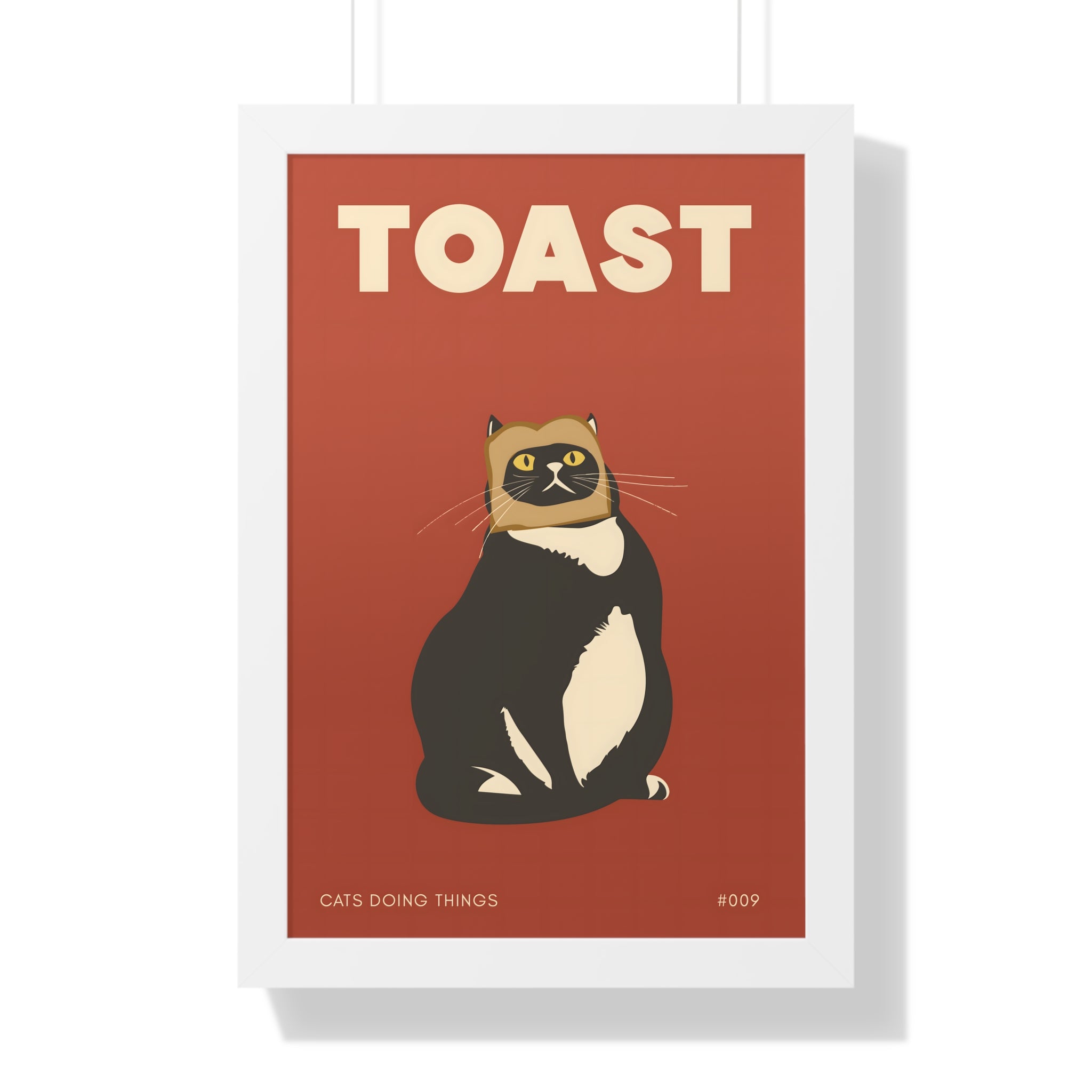 Framed Paper Print - Toasted Feline Fancy