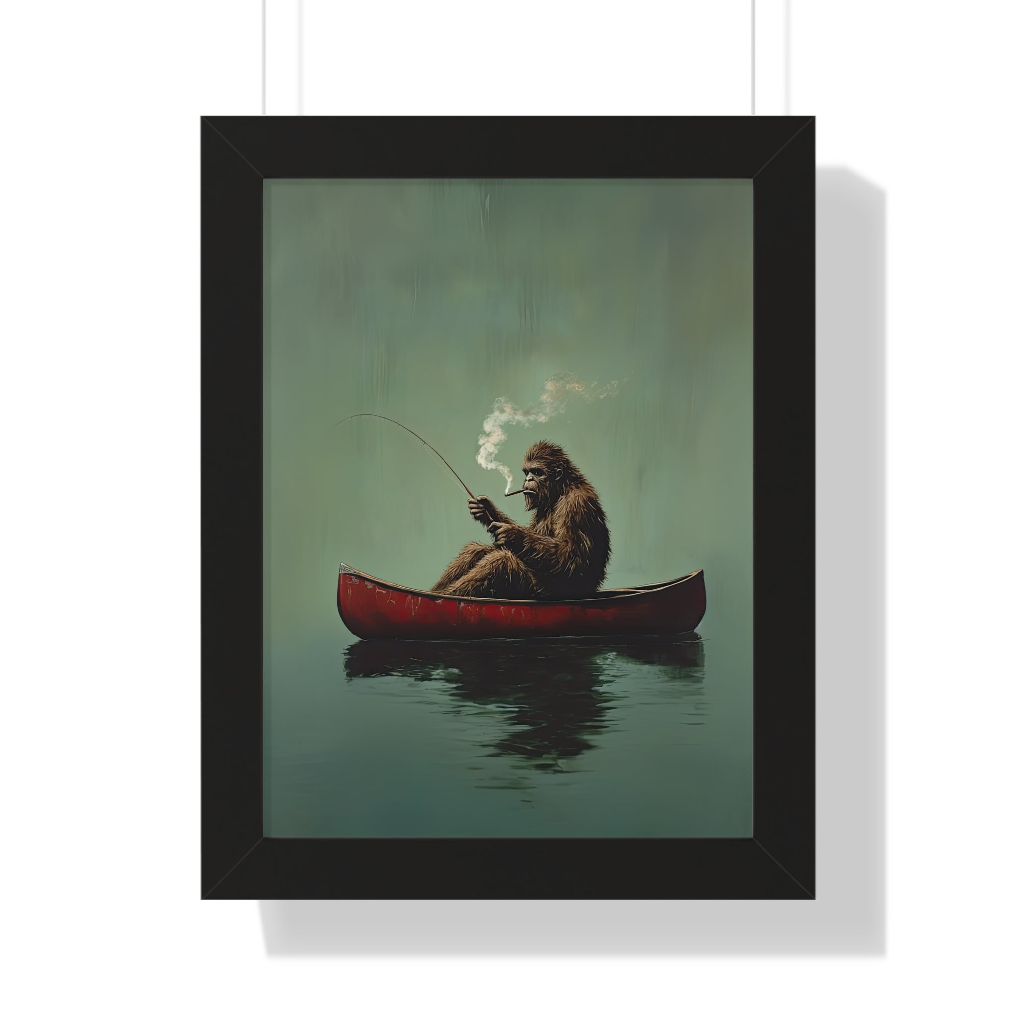 Framed Paper Print - Bigfoot Canoe Adventure