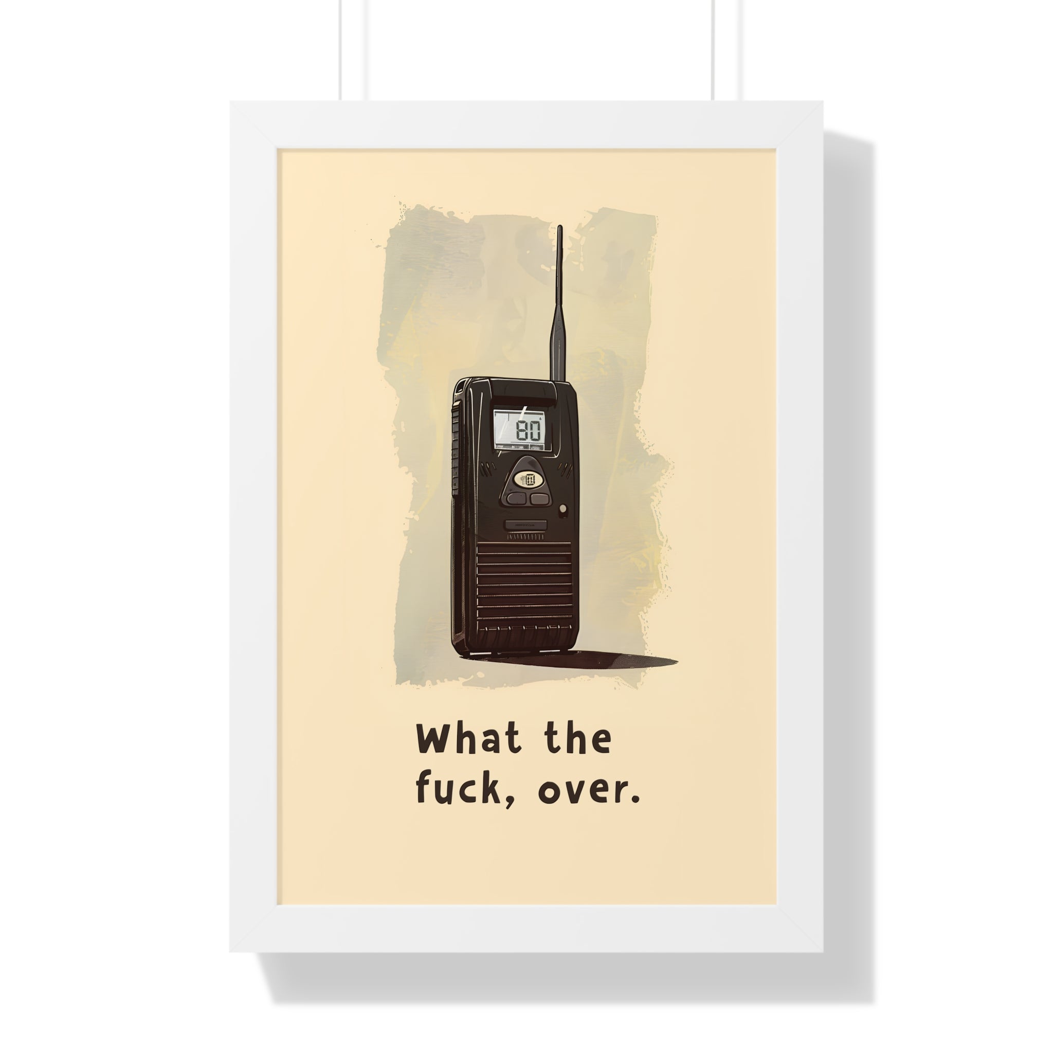 Framed Paper Print - Walkie Talkie WTF Moment