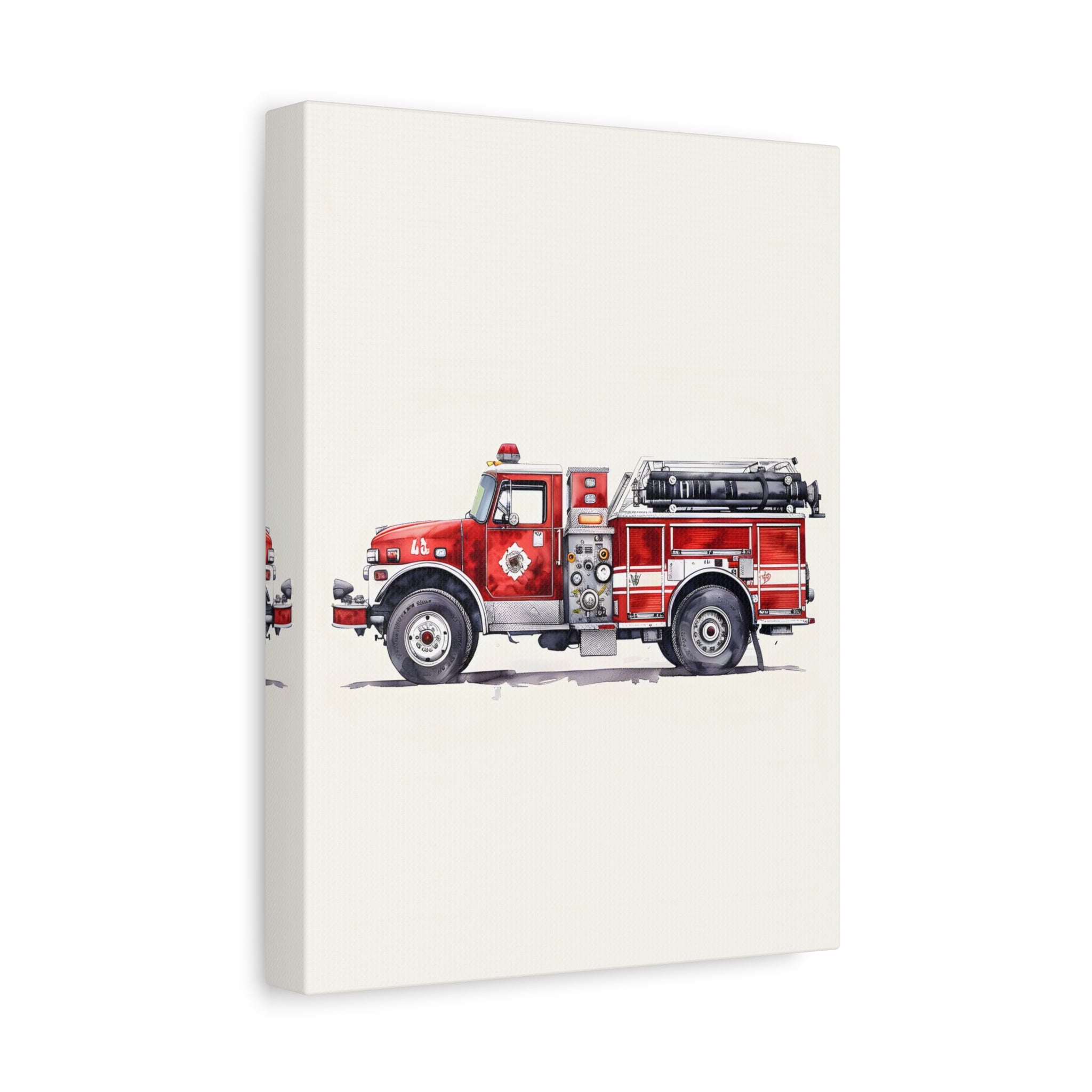 1.25" Matte Canvas - Classic Pumper Firetruck