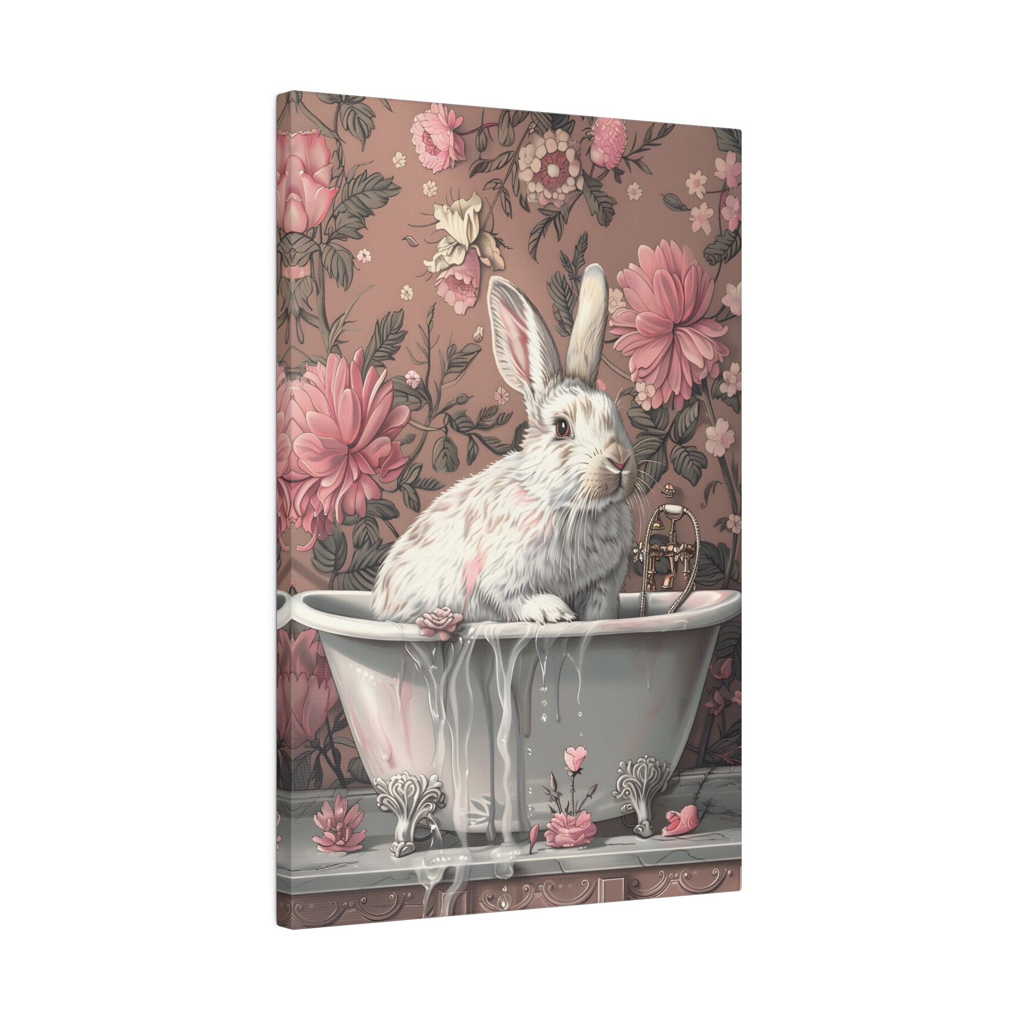 .75" Matte Canvas - Bathing Bunny Bloom