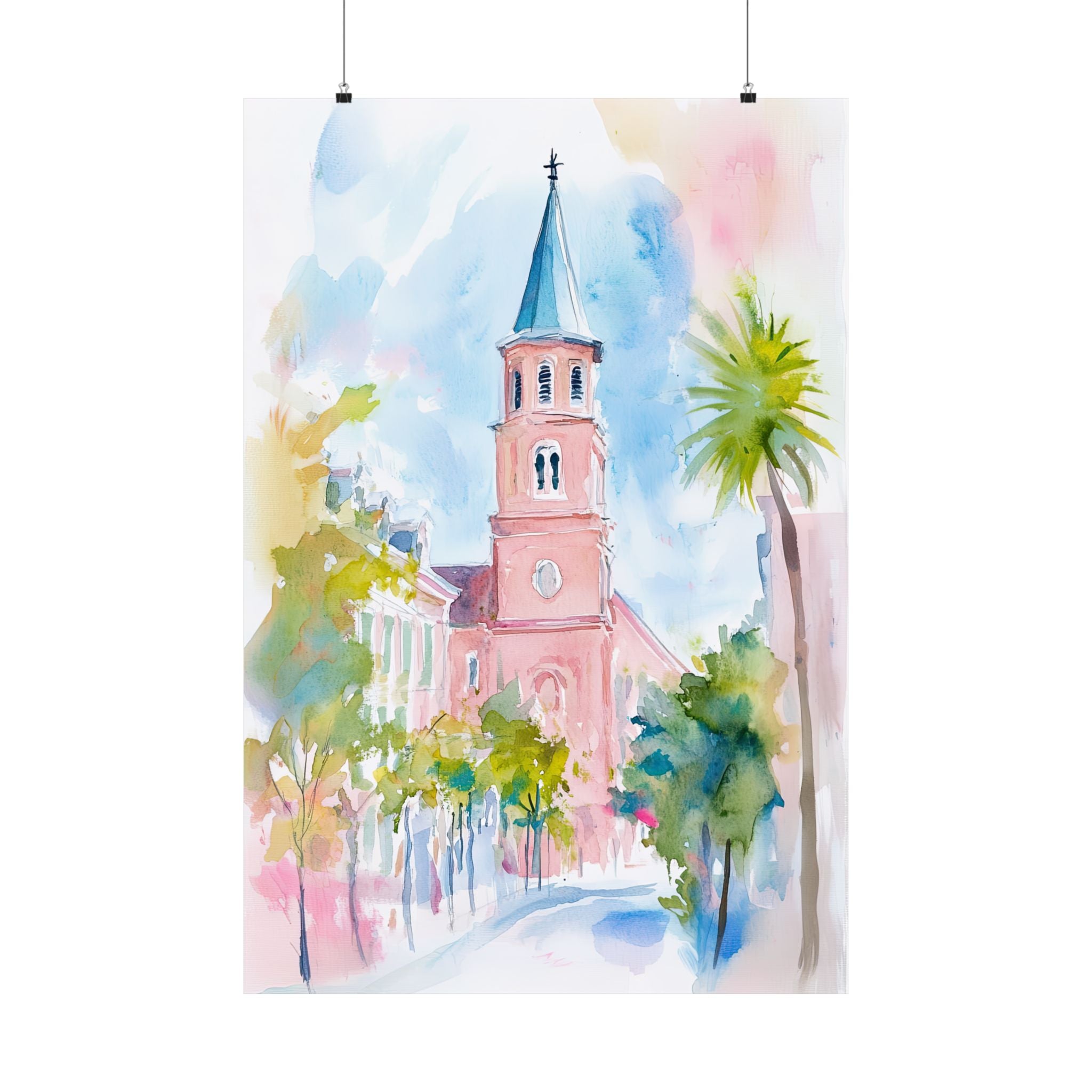 Charleston Steeple in Pastel Haze