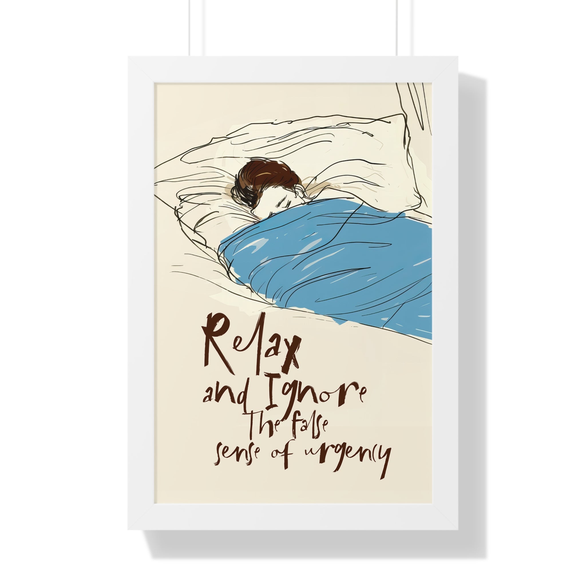 Framed Paper Print - Ignore the Urgency Quote