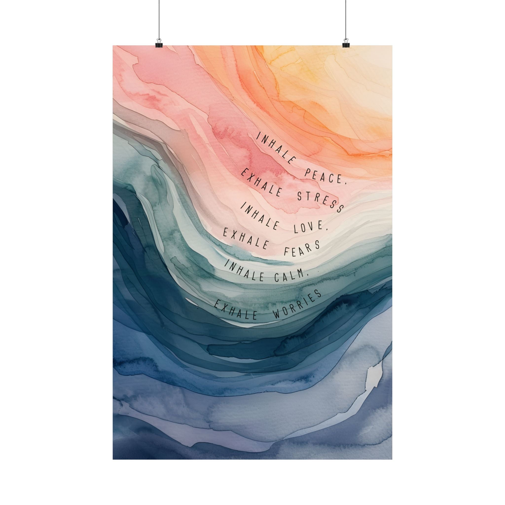 Inhale Exhale Watercolor Calm