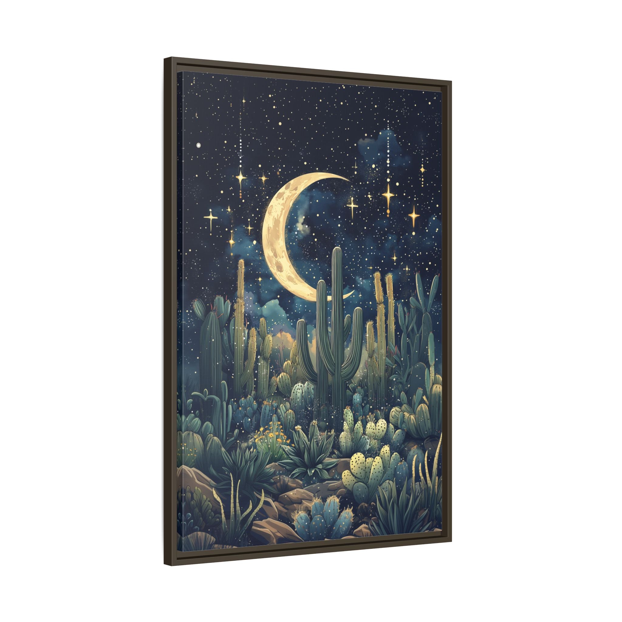 Framed Canvas - Dreamy Desert Night