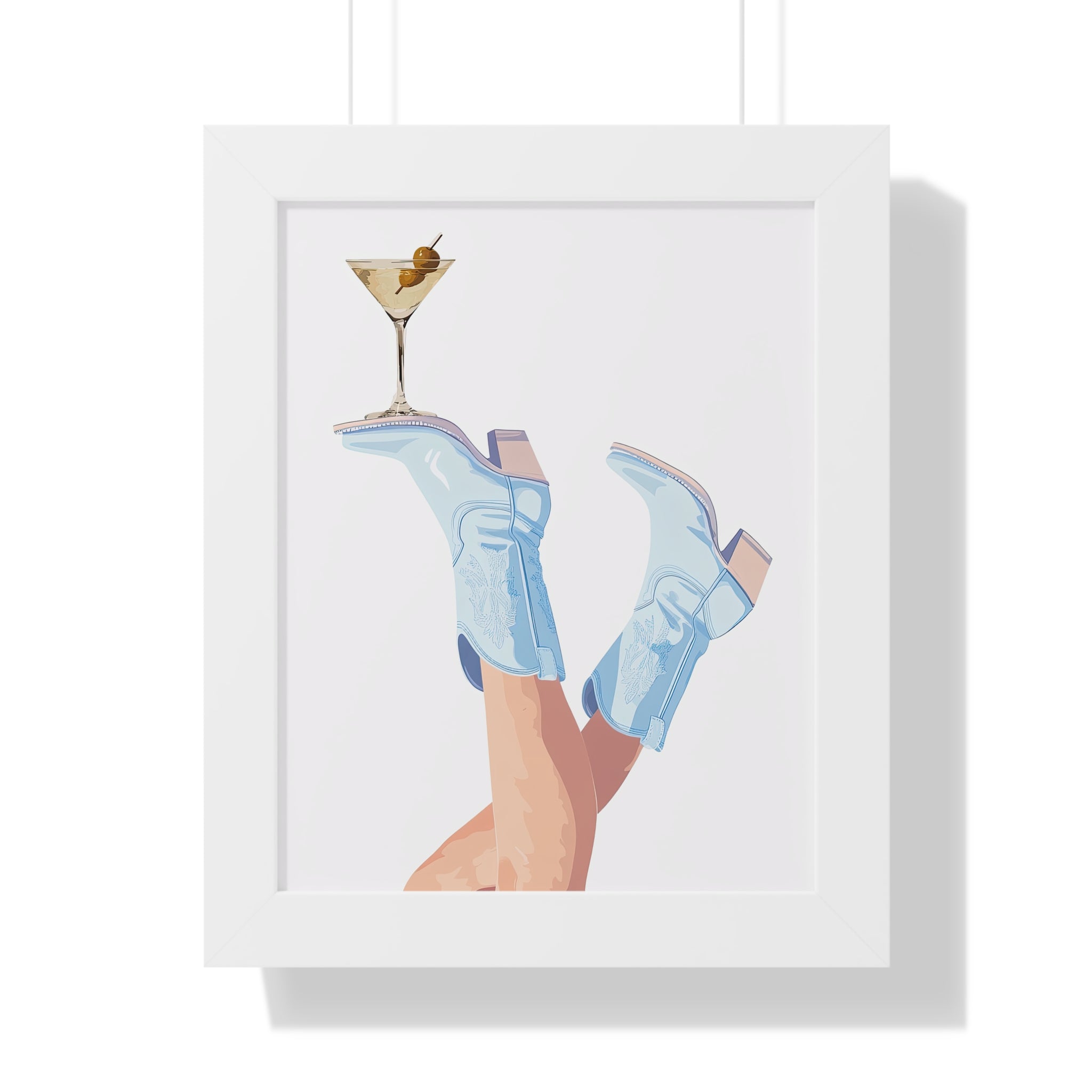 Framed Paper Print - Boots Up, Cheers Babe