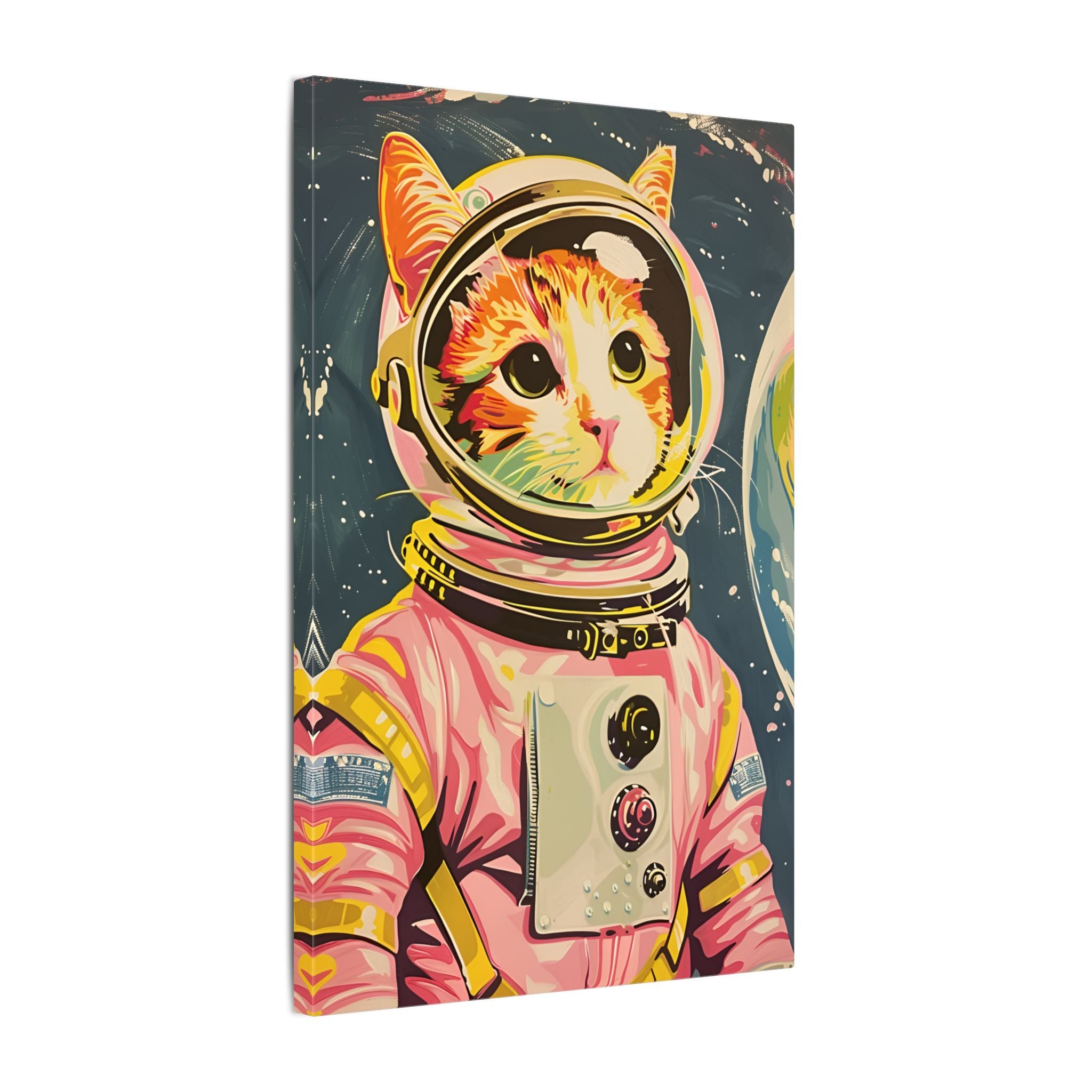 .75" Matte Canvas - Catstronaut Pink Mission