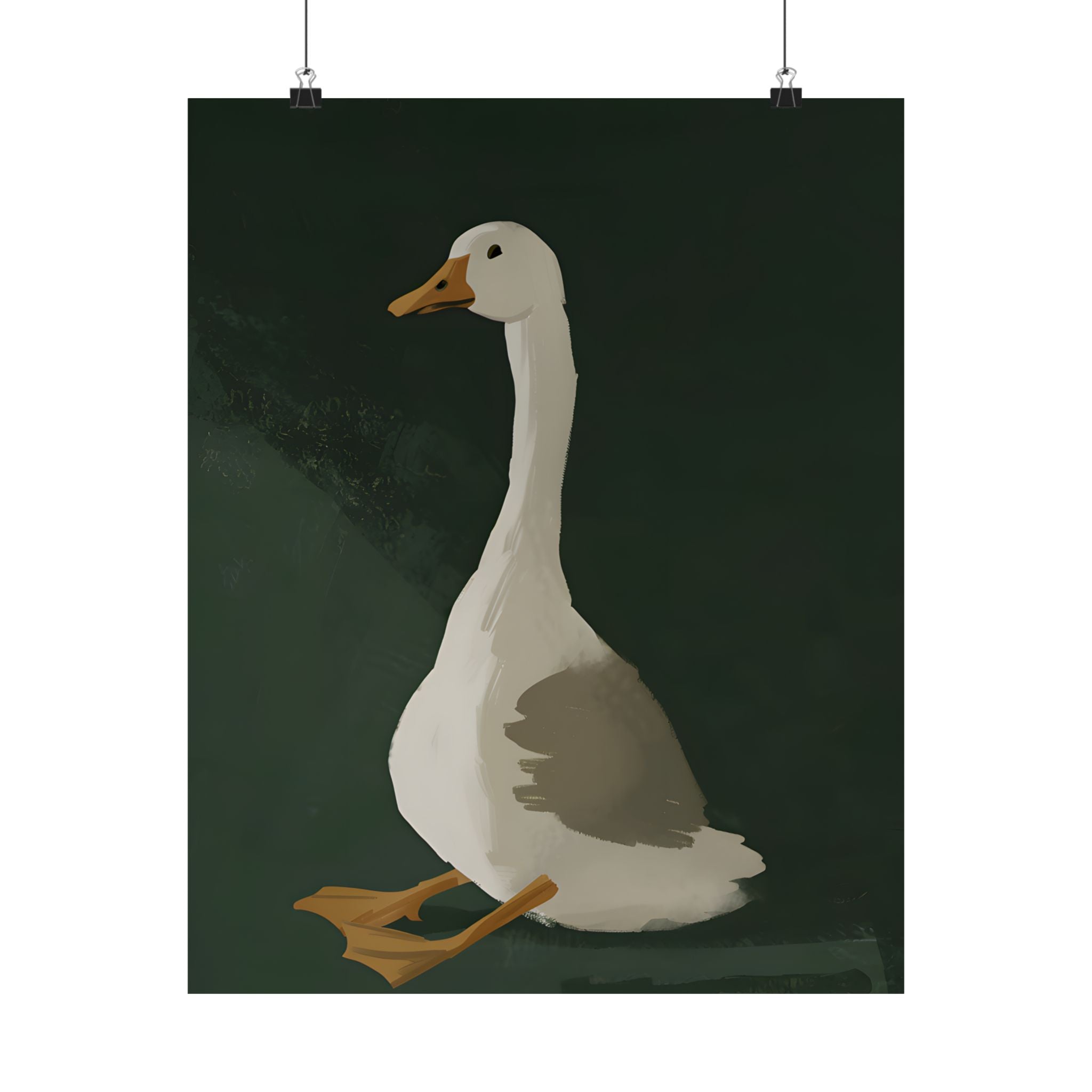 Sitting Goose in Spotlight