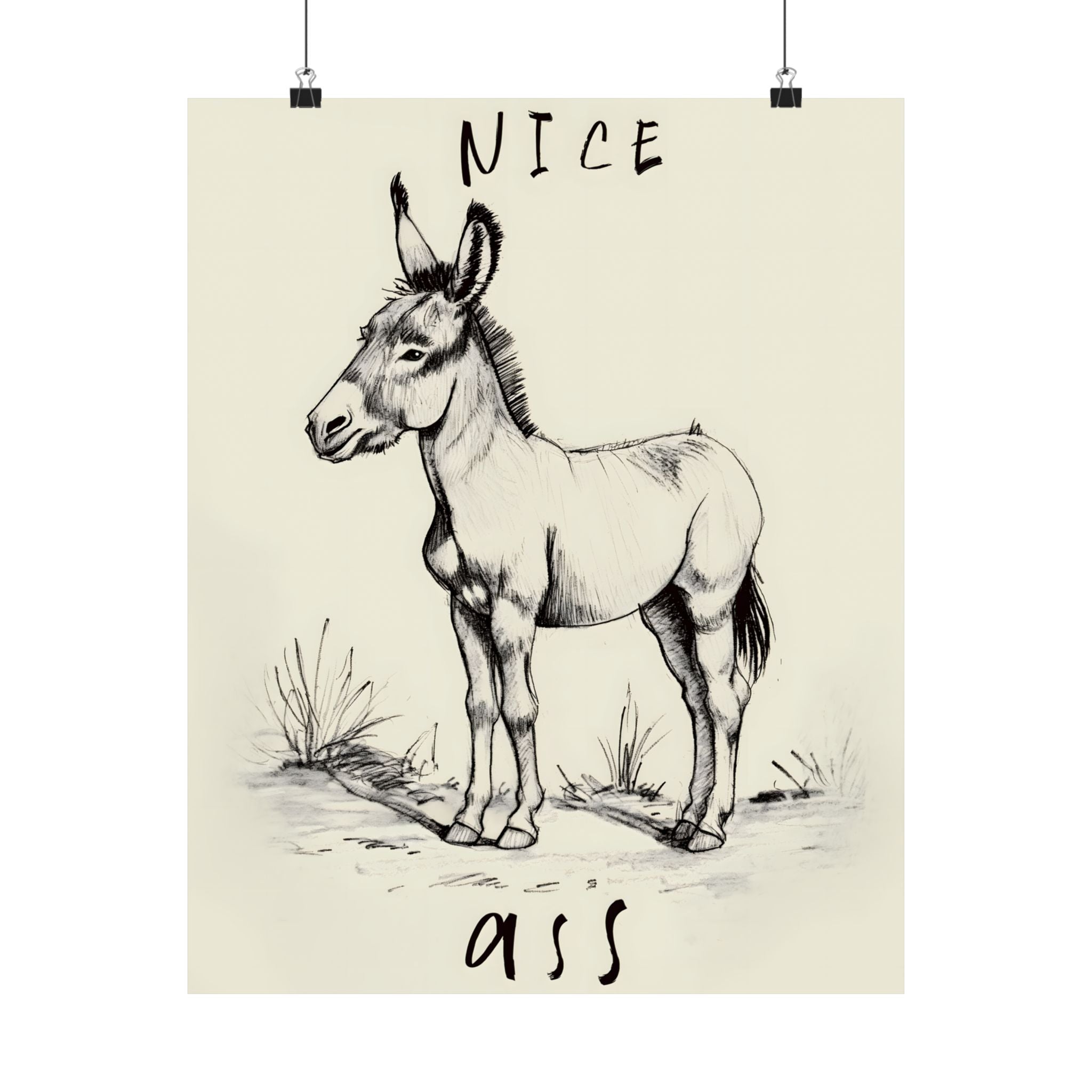 Donkey Line Art Humor