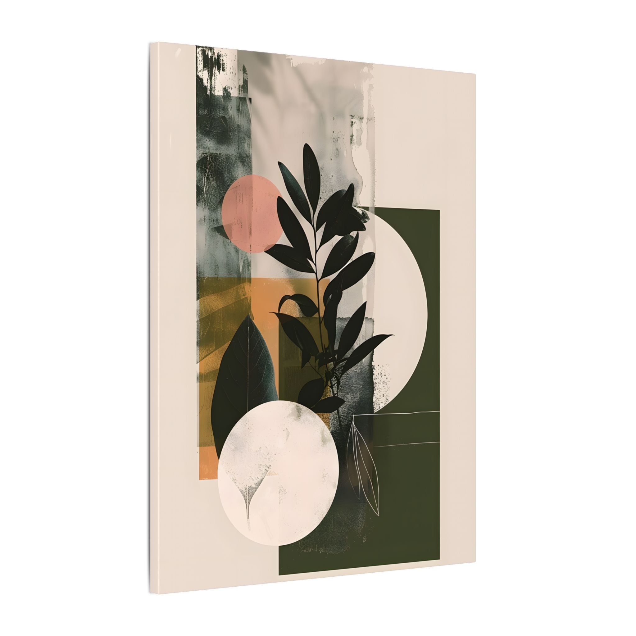 .75" Matte Canvas - Earthy Geometric Botanicals