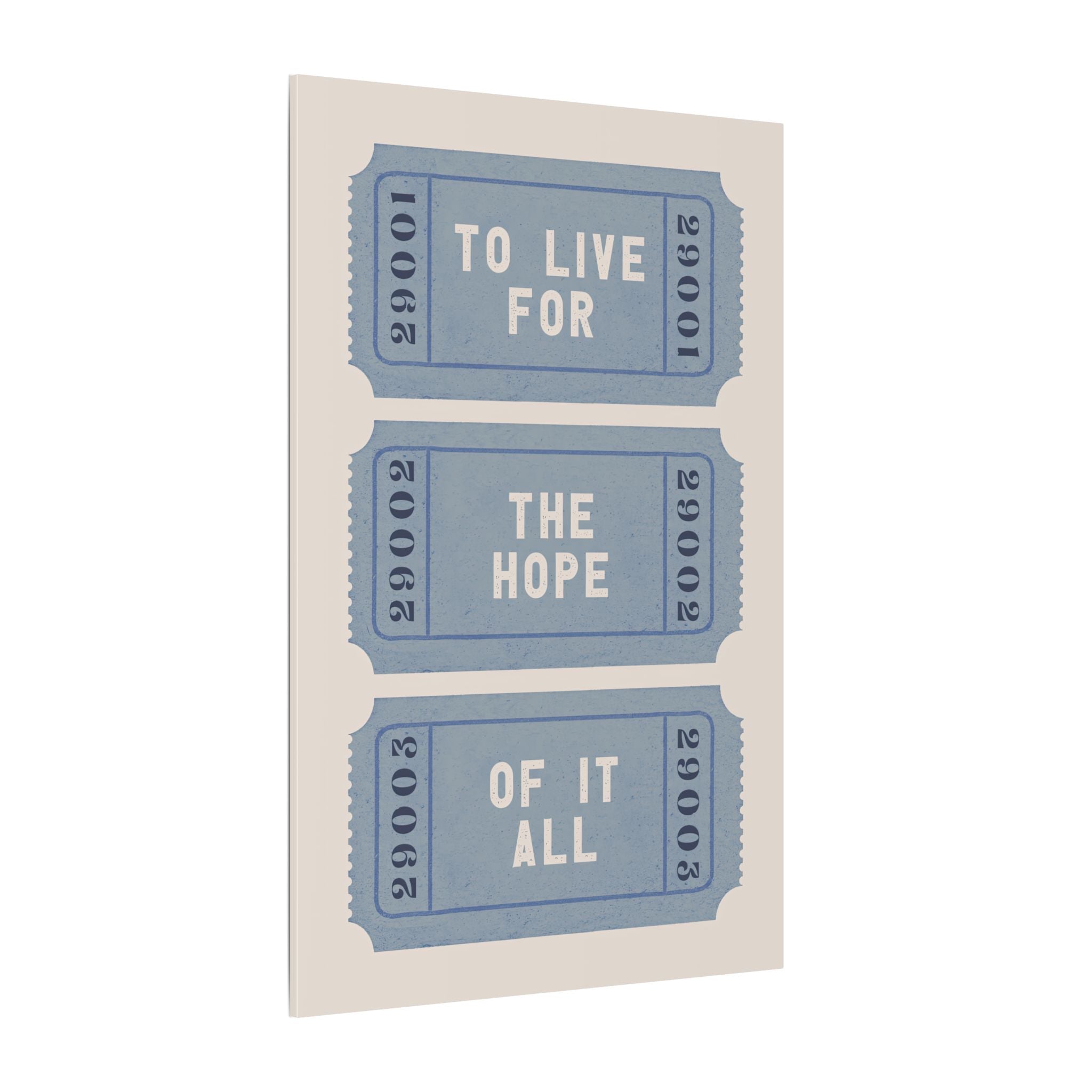 .75" Matte Canvas - The Hope Ticket Trilogy