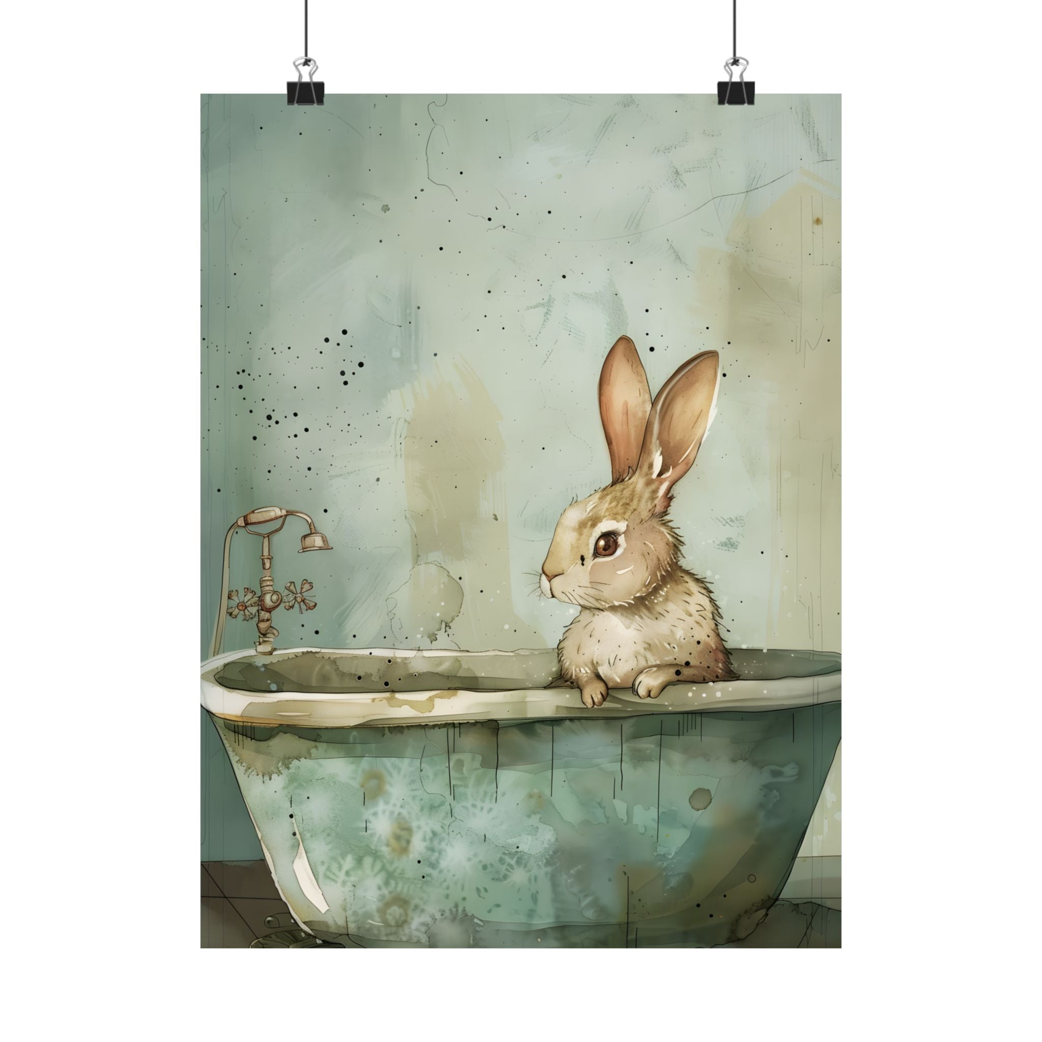 Bunny Bath Day Whimsy