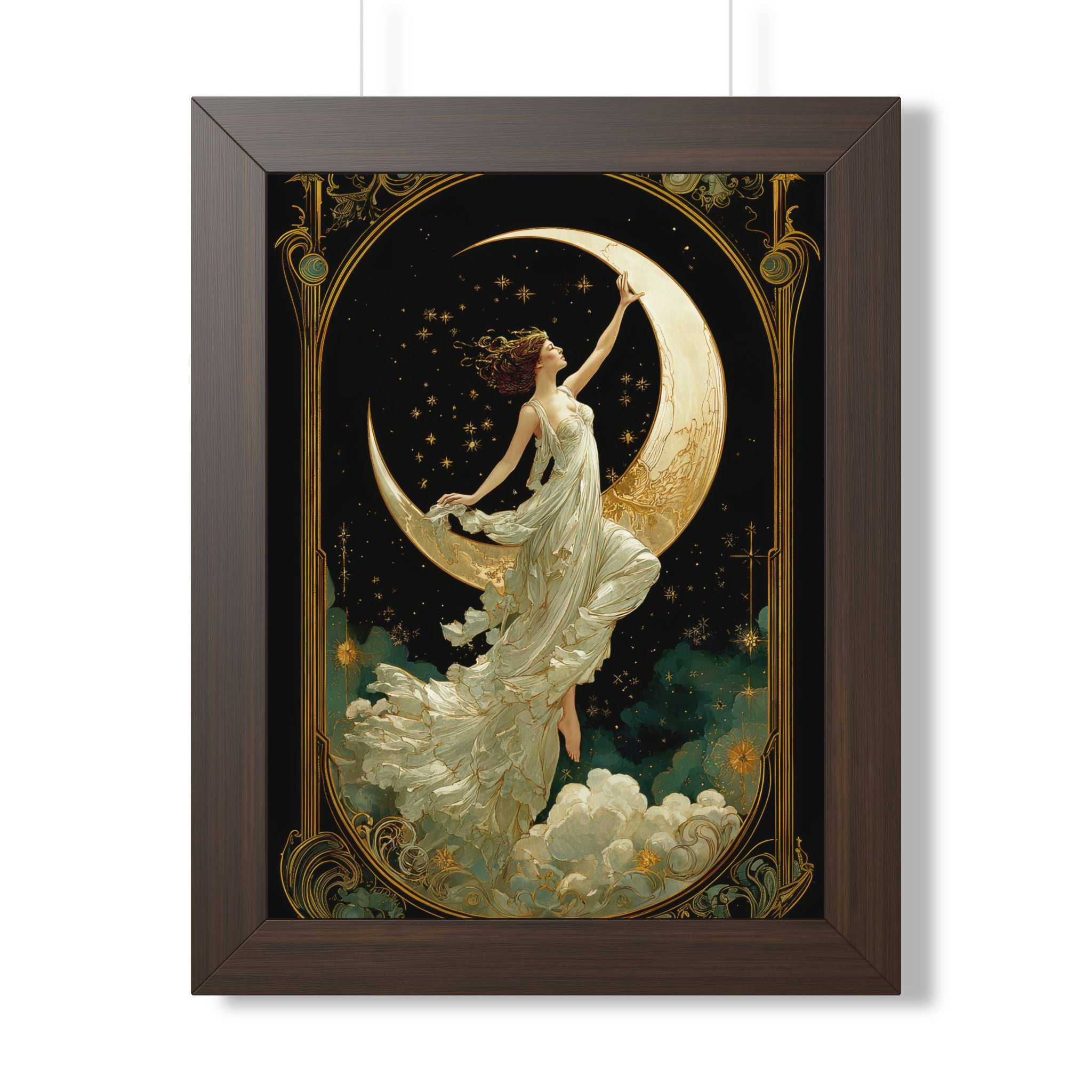 Framed Paper Print - Moon Goddess Ascending