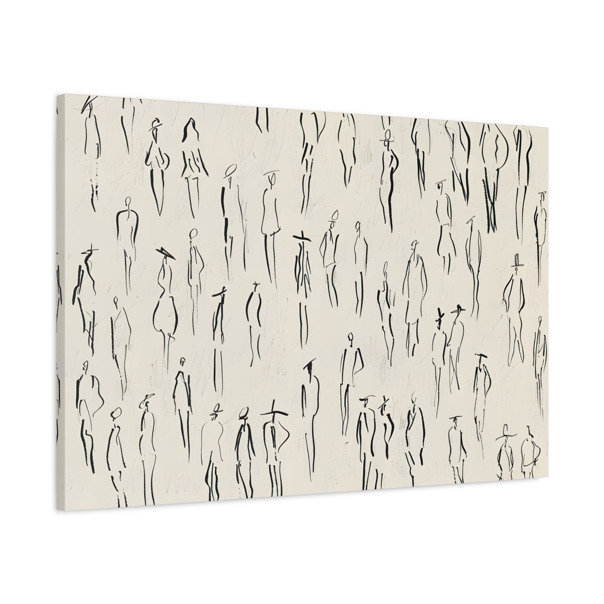 1.25" Matte Canvas - Crowd in Motion Linework