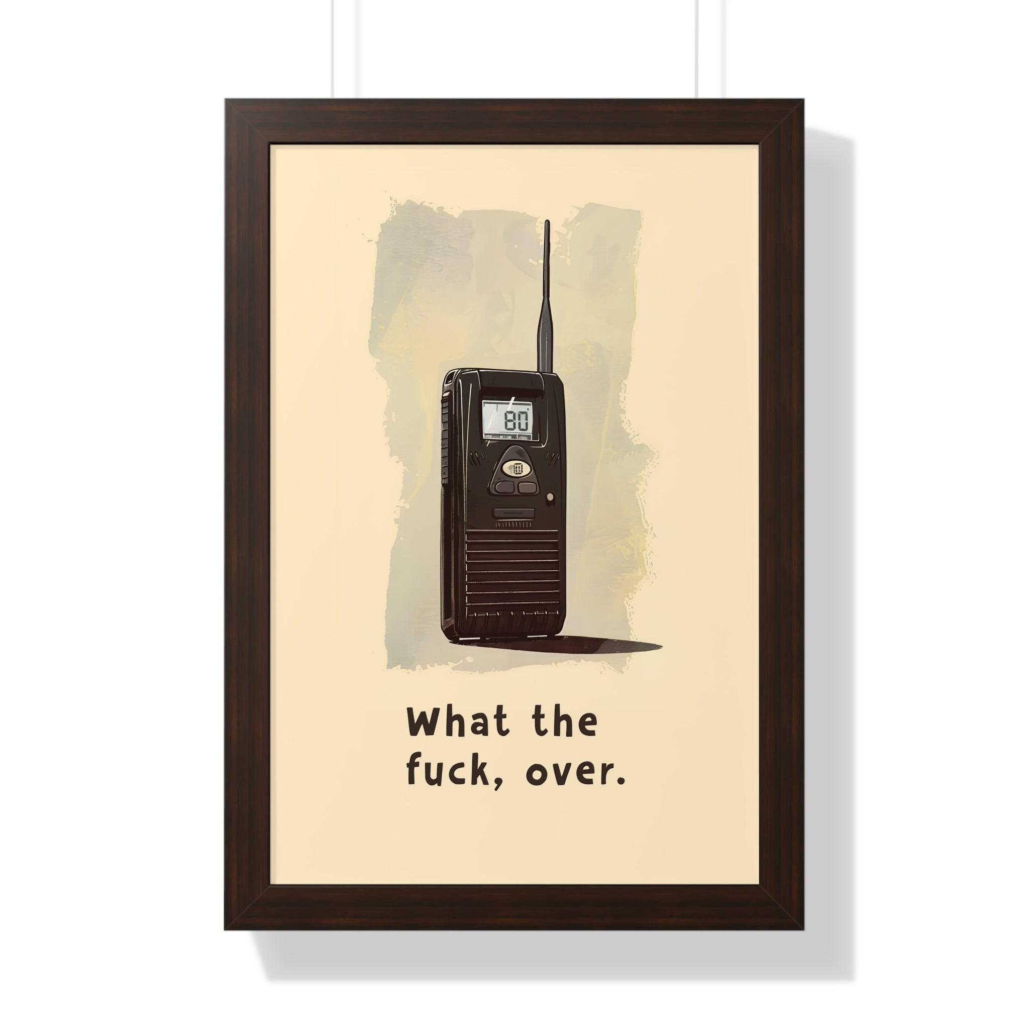 Framed Paper Print - Walkie Talkie WTF Moment