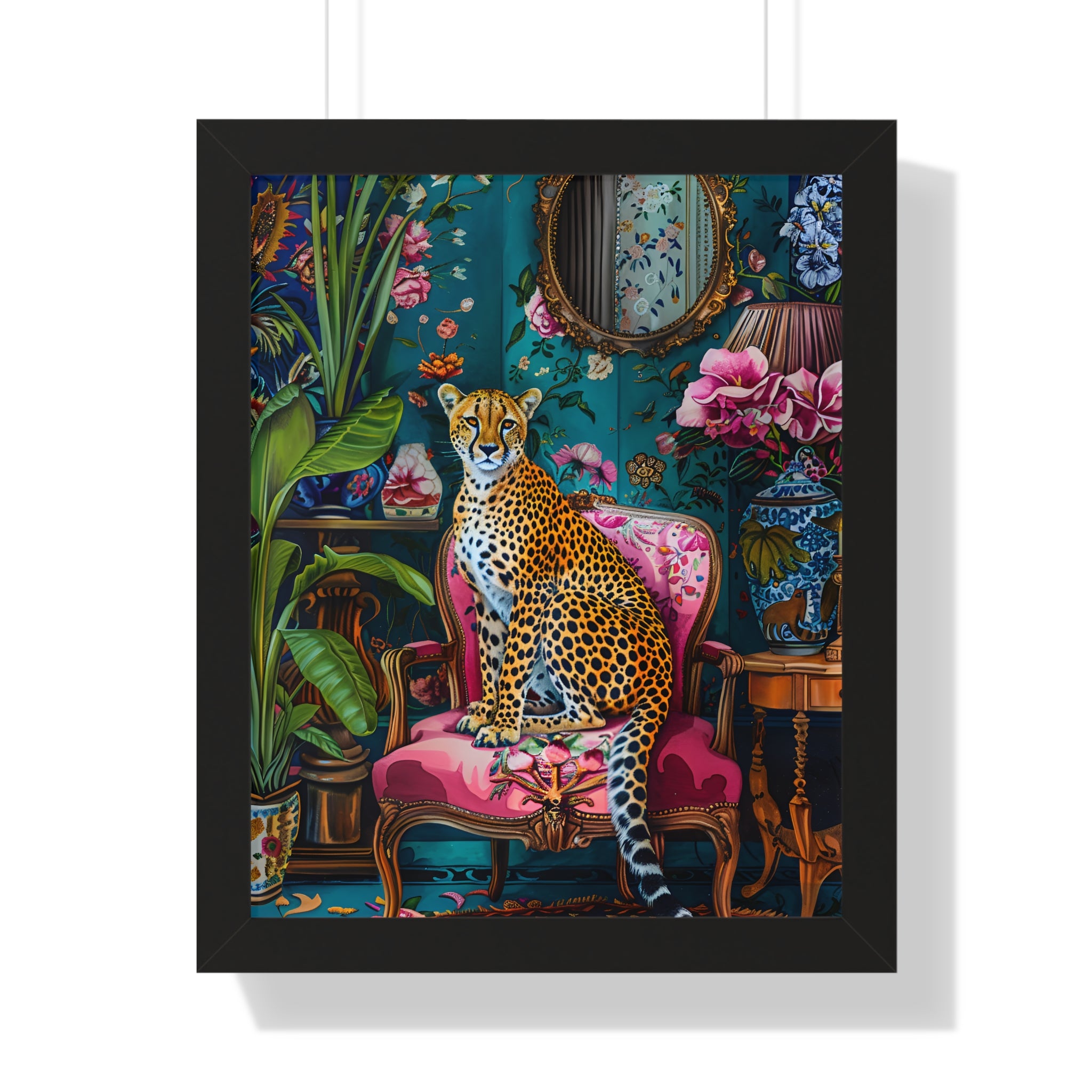 Framed Paper Print - Regal Cheetah Reverie
